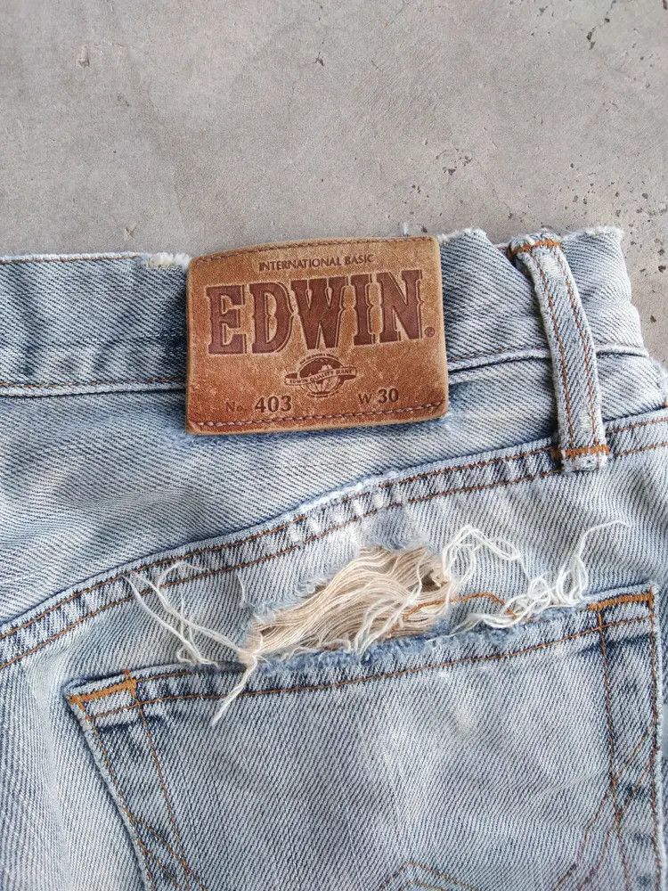Japanese Brand Vintage Edwin Distressed Jeans 30x30 Size US 30 / EU 46 - 3 Thumbnail