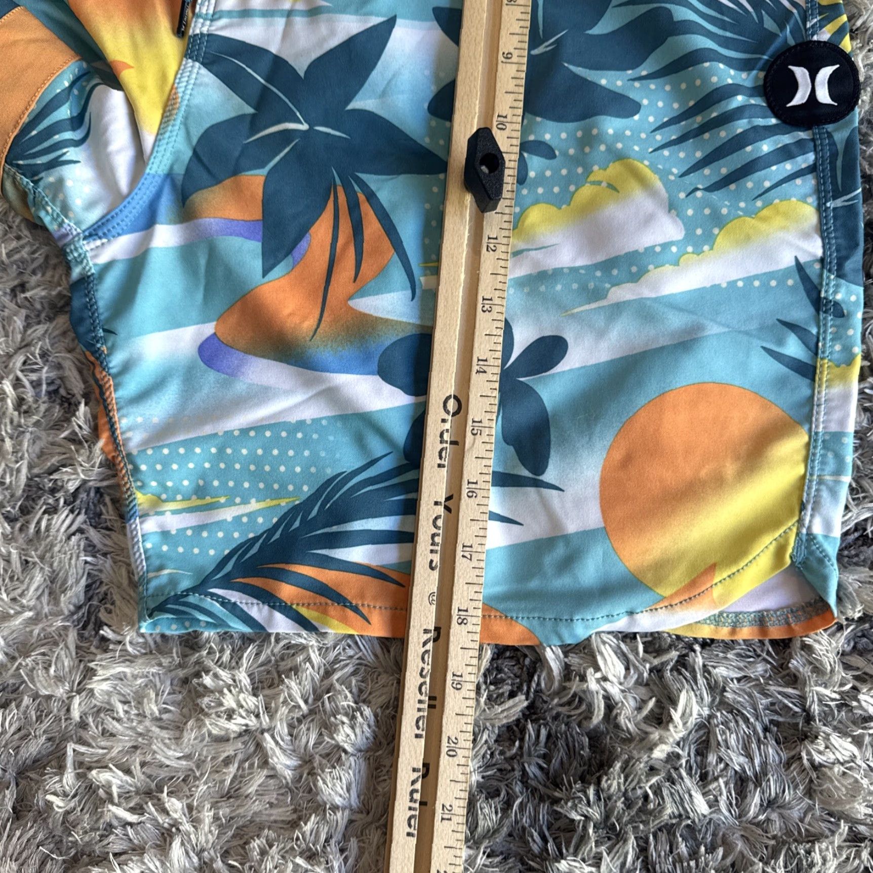 Hurley Hurley Bottom Swim Trunks Trunks Beach Men 33 Multicolor Swimwear Adjustable Waist Summer Size 33 Mens Size US 33 - 6 Thumbnail