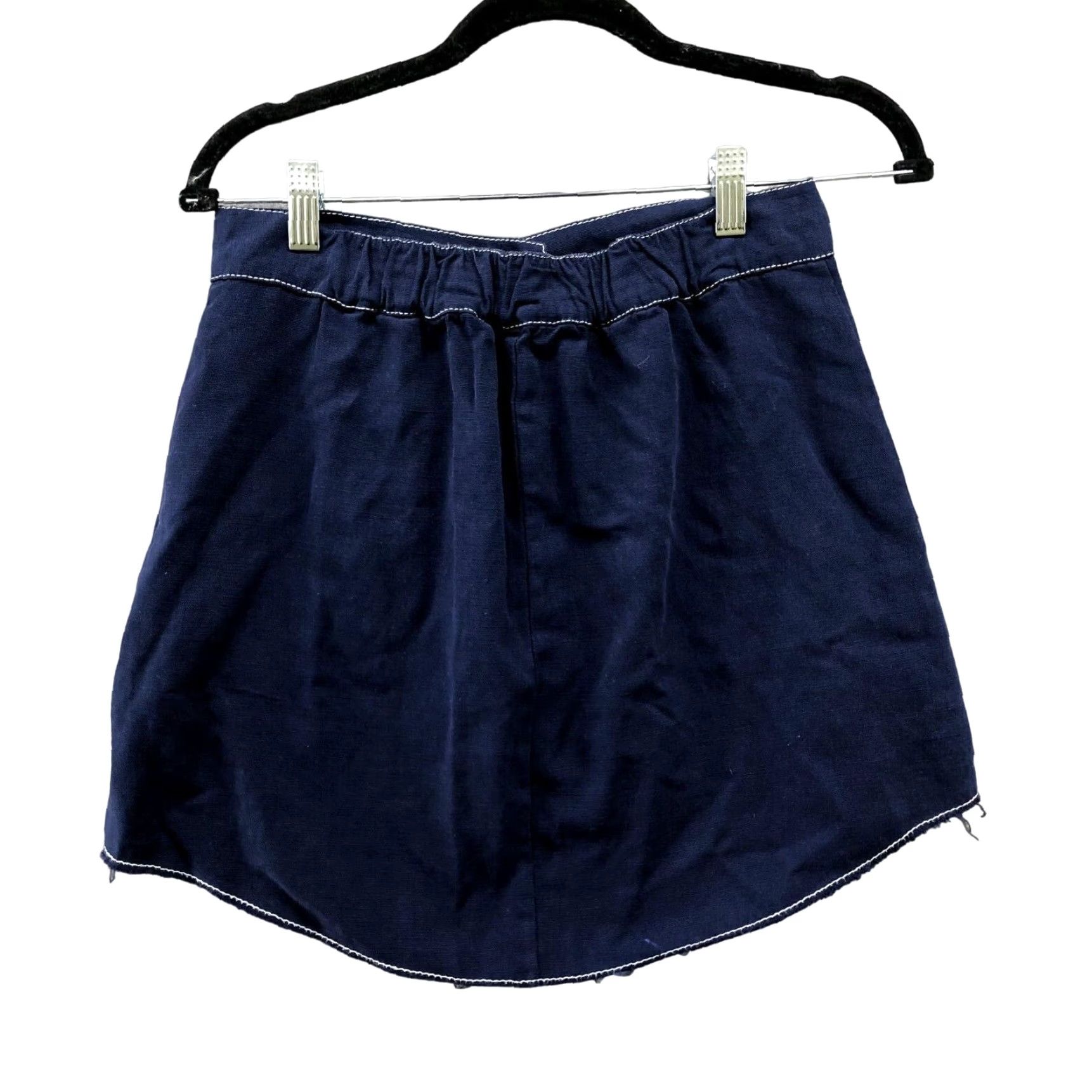 Zara Zara Women's Denim Mini Skirt M Blue Button Front High Rise Casual Lightweight Cotton 90s Style Size 32" / US 10 / IT 46 - 2 Thumbnail