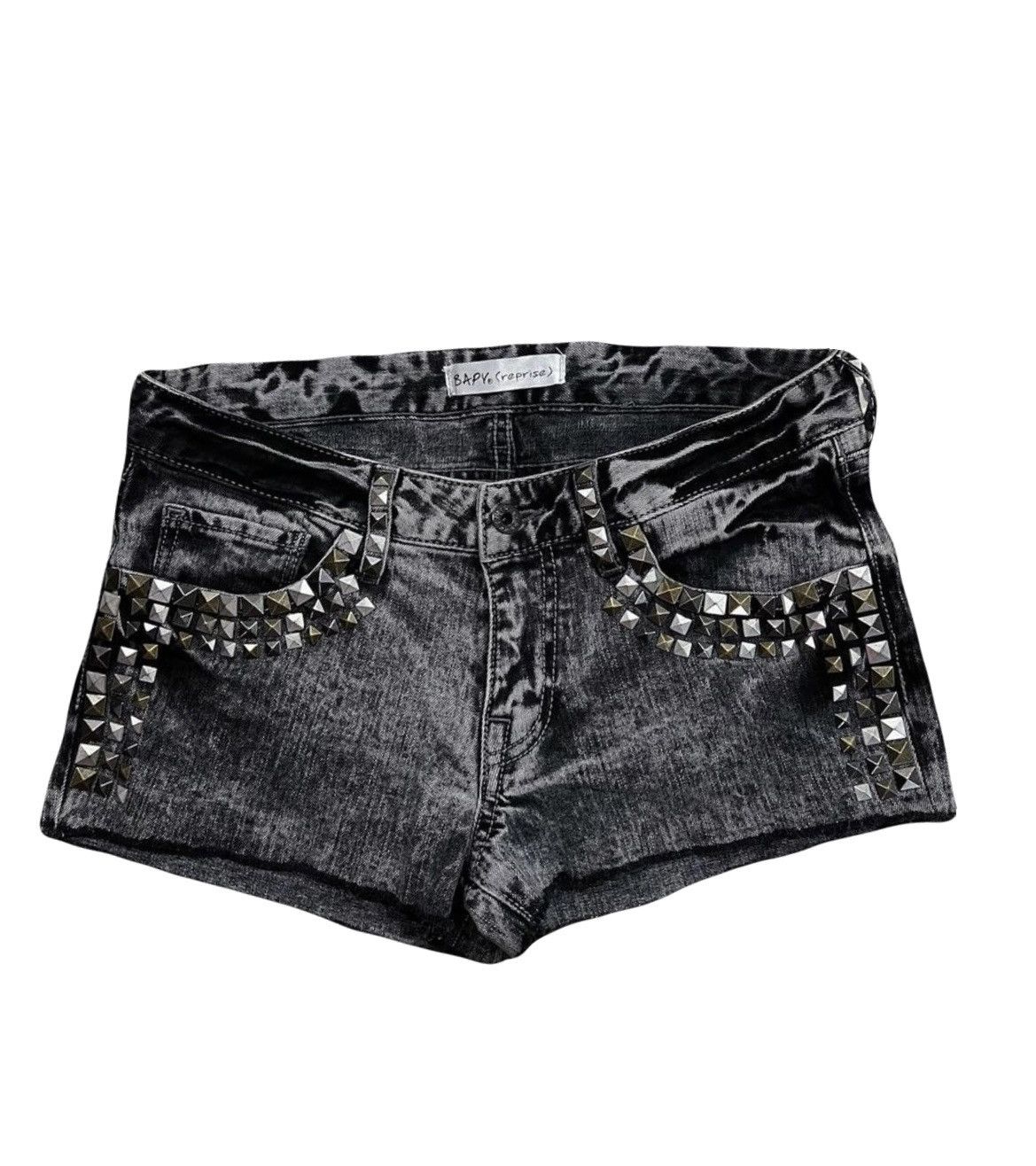 Bape Bapy Studded Denim Shorts Size 30" / US 8 / IT 44 - 3 Thumbnail