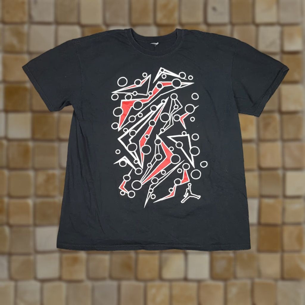 Nike VINTAGE Nike Air Jordan Retro Art Basketball T-Shirt Men's 2XL Black Cotton 90s 00s Sports Retro Y2K Size US XXL / EU 58 / 5 - 1 Thumbnail