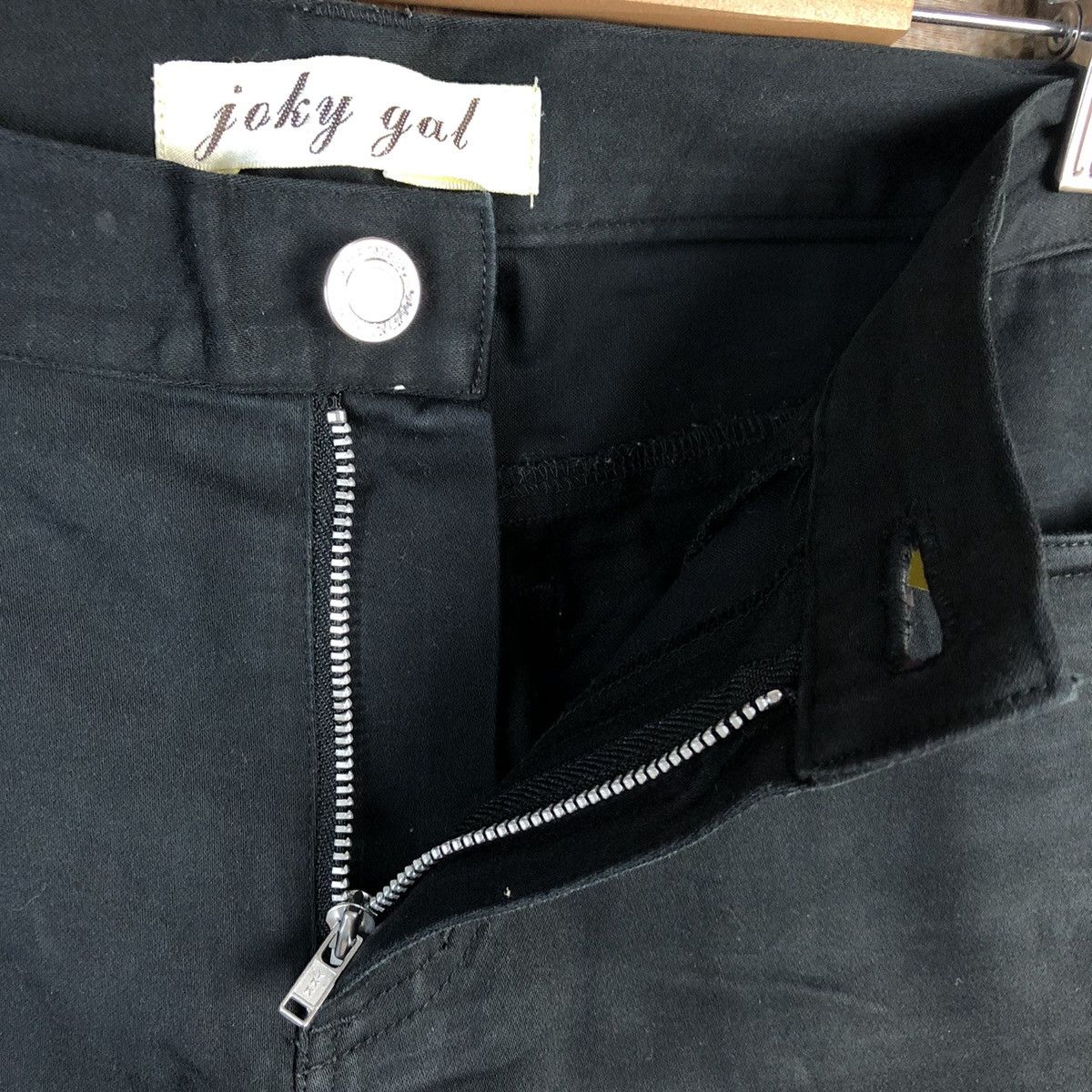 Japanese Brand Jocky Gal Black bootcut Cargo Multipocket Pants #A2559 Size 26" / US 2 / IT 38 - 13 Thumbnail