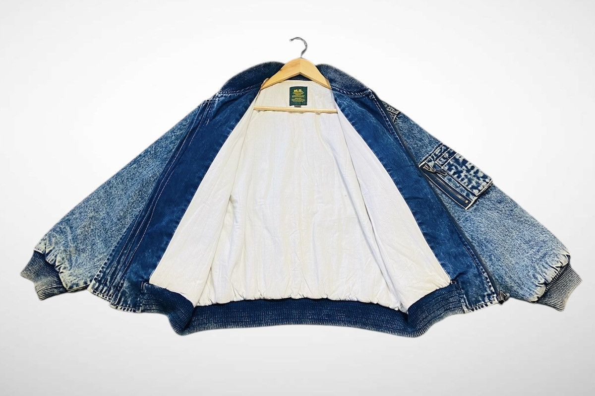 Jean Vintage Mad Station Denim Bomber Jacket Size US L / EU 52-54 / 3 - 4 Thumbnail