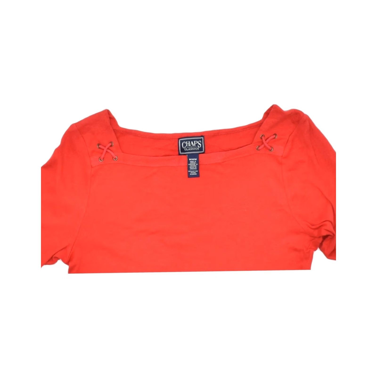 Chaps CHAPS Womens T-Shirt Top Red Cotton Medium UK 12 Size M / US 6-8 / IT 42-44 - 3 Thumbnail