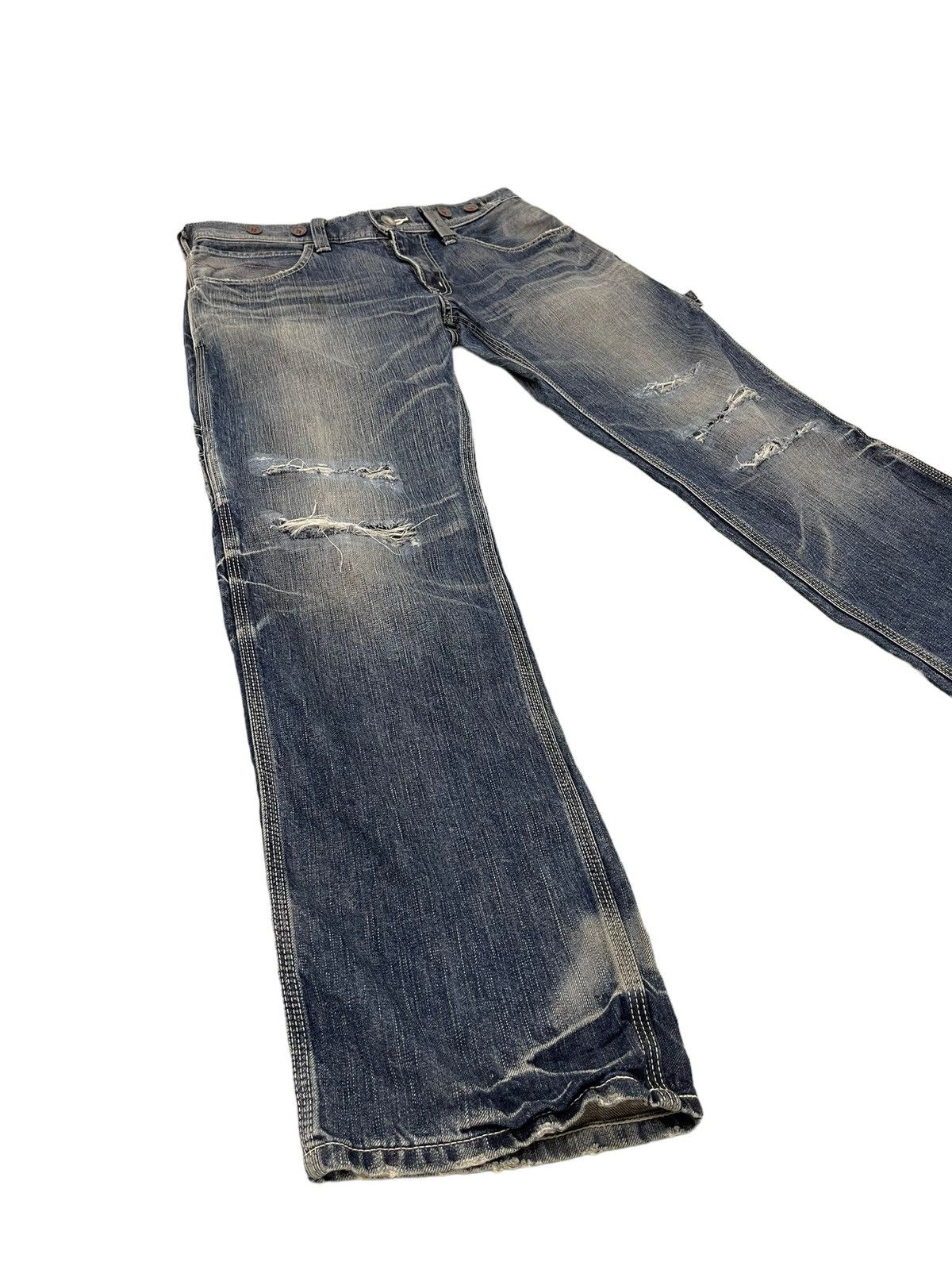 Edwin Carpenter Jeans Edwin Distress Faded Regular 7🟦4 Size US 32 / EU 48 - 11 Thumbnail
