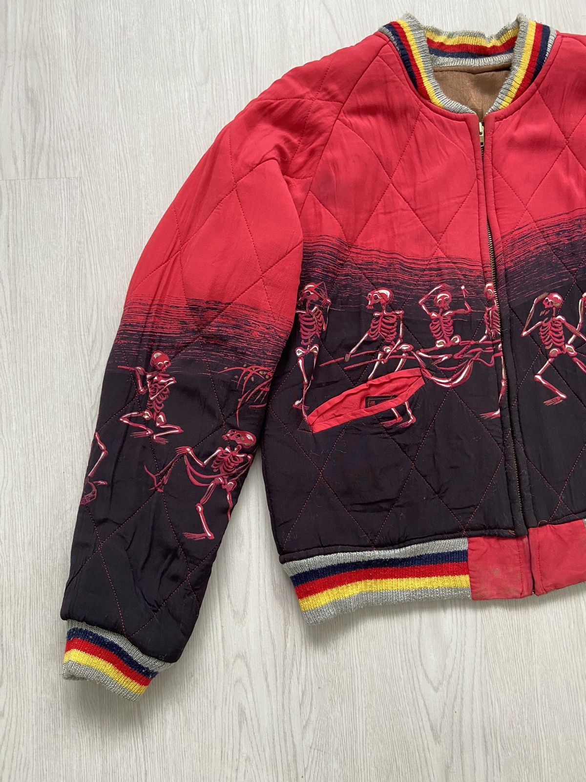 Evisu Vintage 2000’s Evisu Skeleton ‘Dow Luck’ Reversible Jacket Size US M / EU 48-50 / 2 - 3 Thumbnail