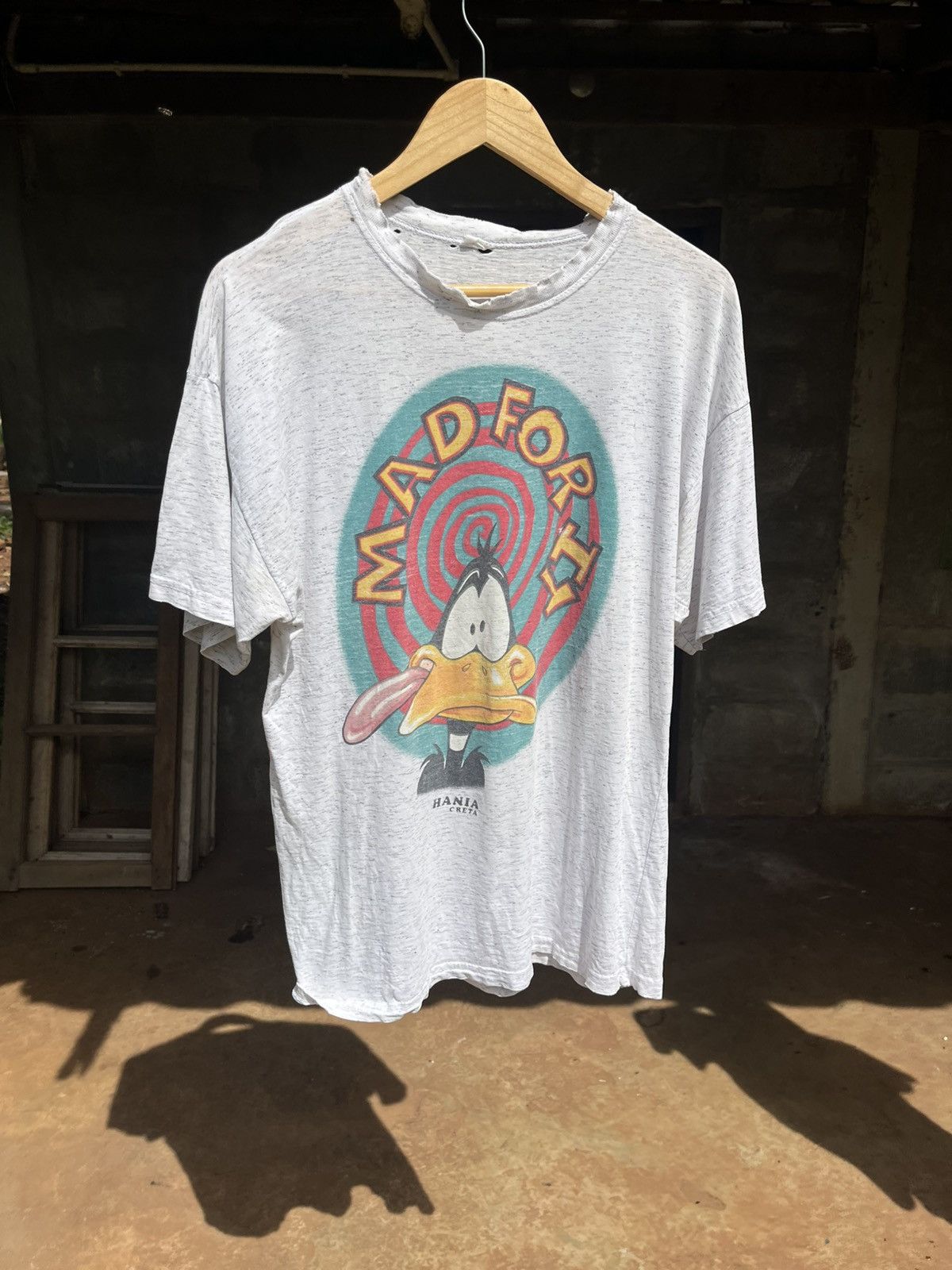 Thrashed faded Daffy Duck Cannabis Distressed