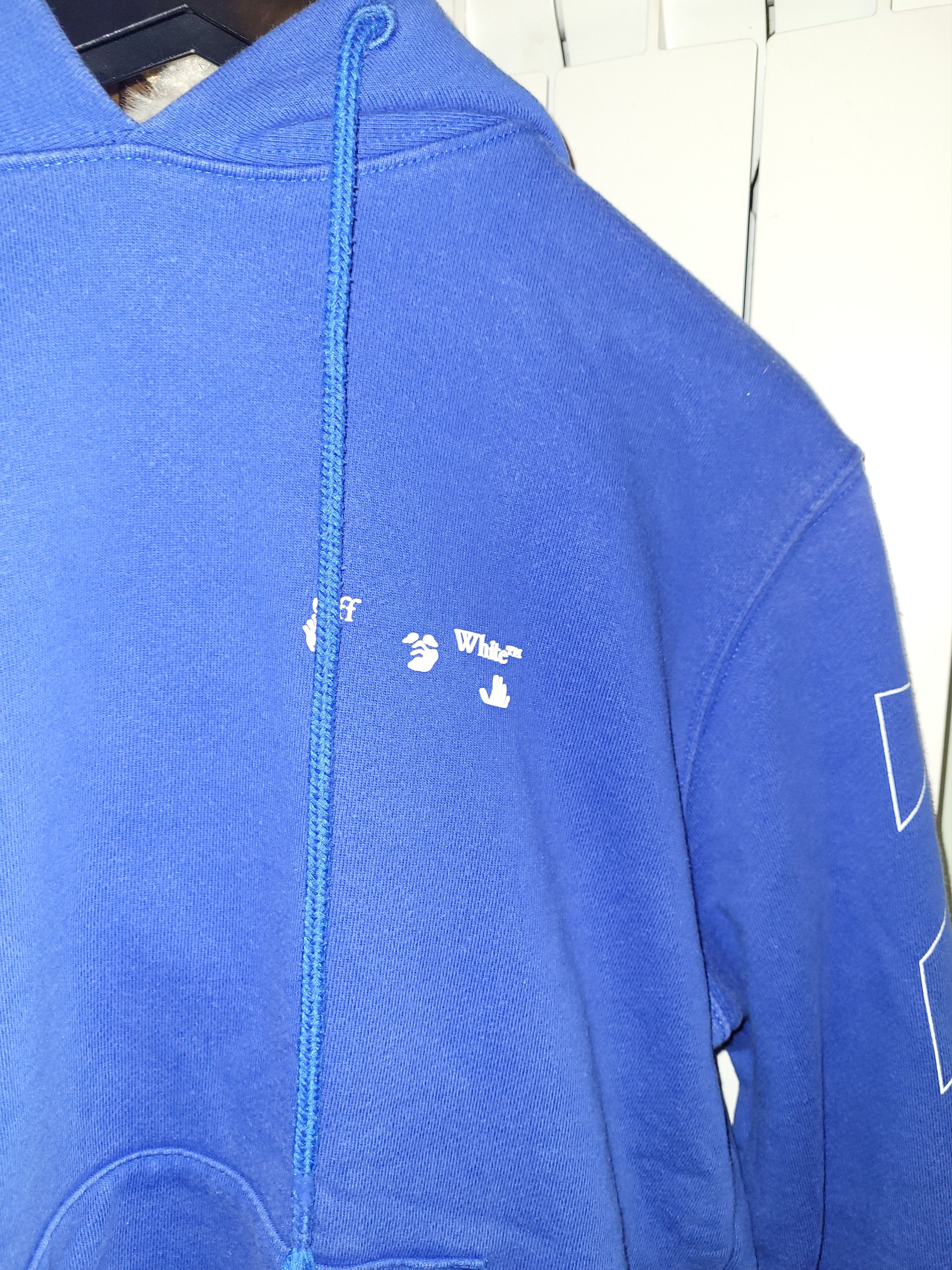 Off-White Diag Hoodie Blue/White Size US S / EU 44-46 / 1 - 6 Thumbnail