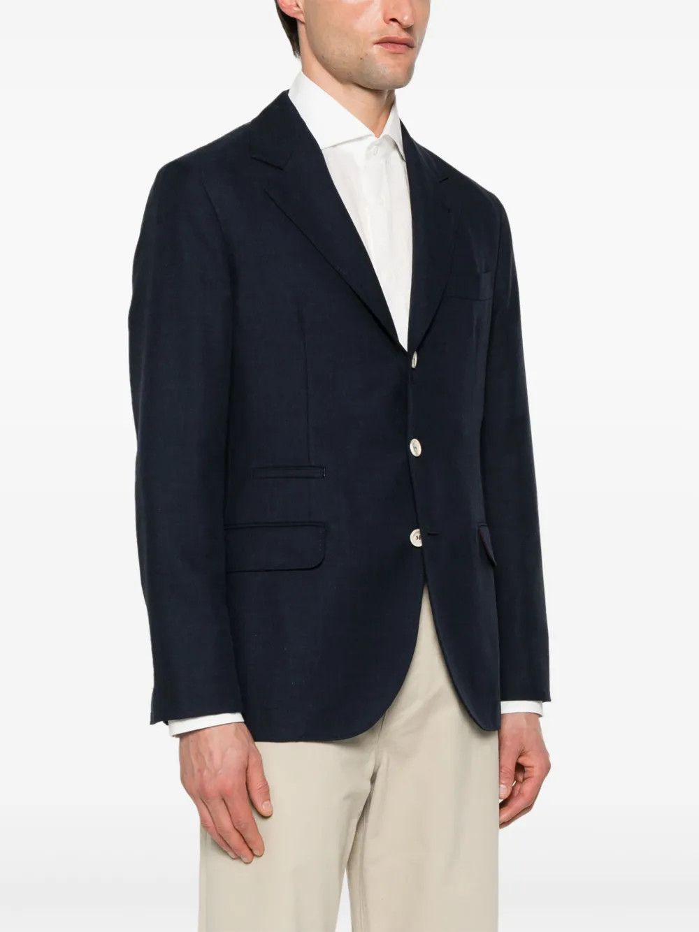 Brunello Cucinelli o1y0526 Single-breasted Blazer in Midnight Blue Size US S / EU 44-46 / 1 - 2 Thumbnail