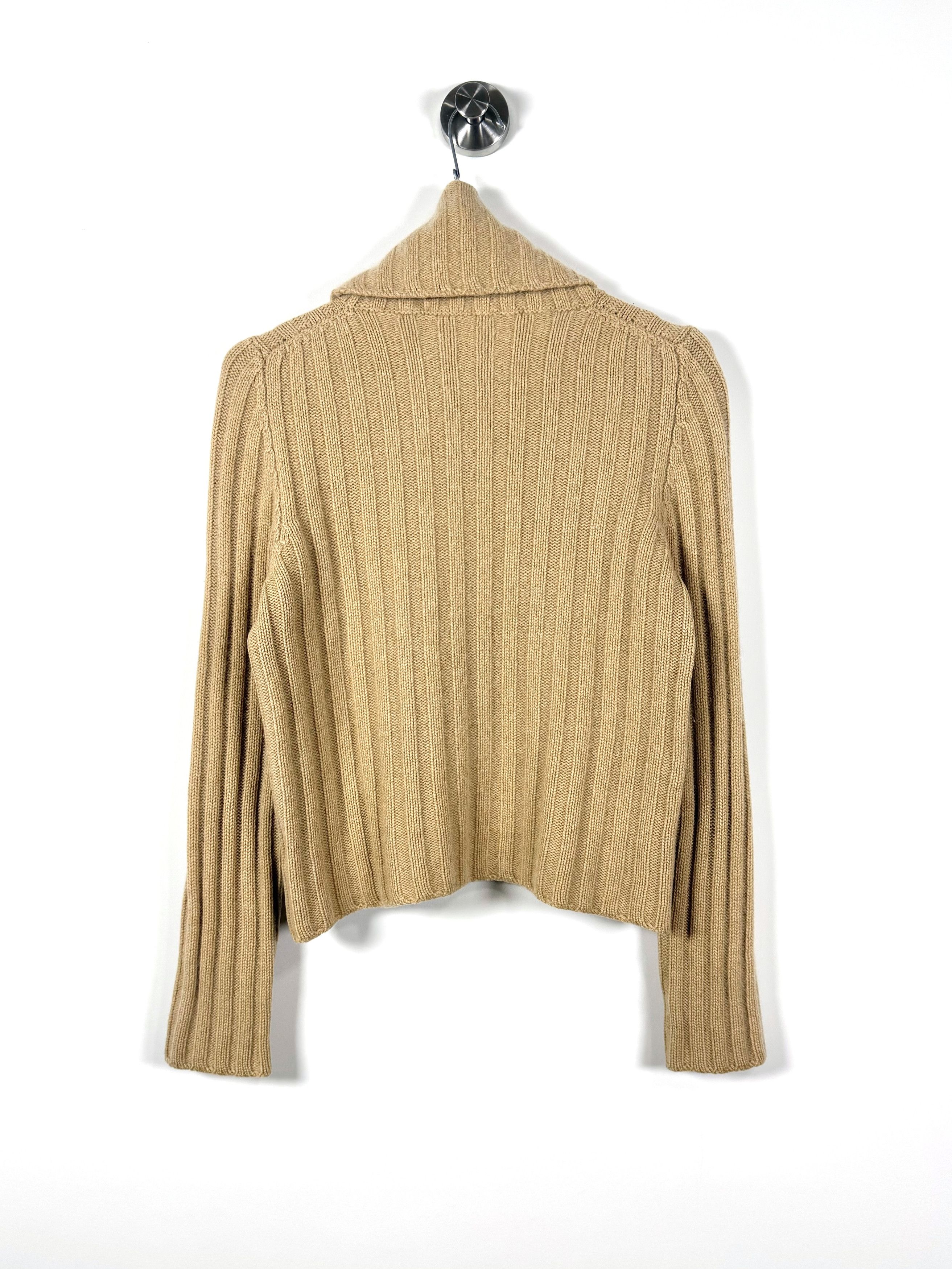 Autumn Cashmere Women's Cashmere Camel Ribbed Turtleneck Sweater Size S / US 4 / IT 40 - 2 Thumbnail