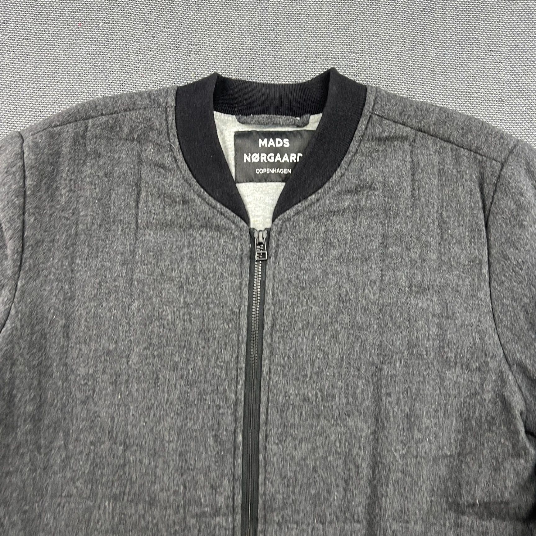 Vintage Mads Norgaard Wool jacket Jacket Mens Medium Full Zip Lined Gray Quilted Size US M / EU 48-50 / 2 - 3 Thumbnail
