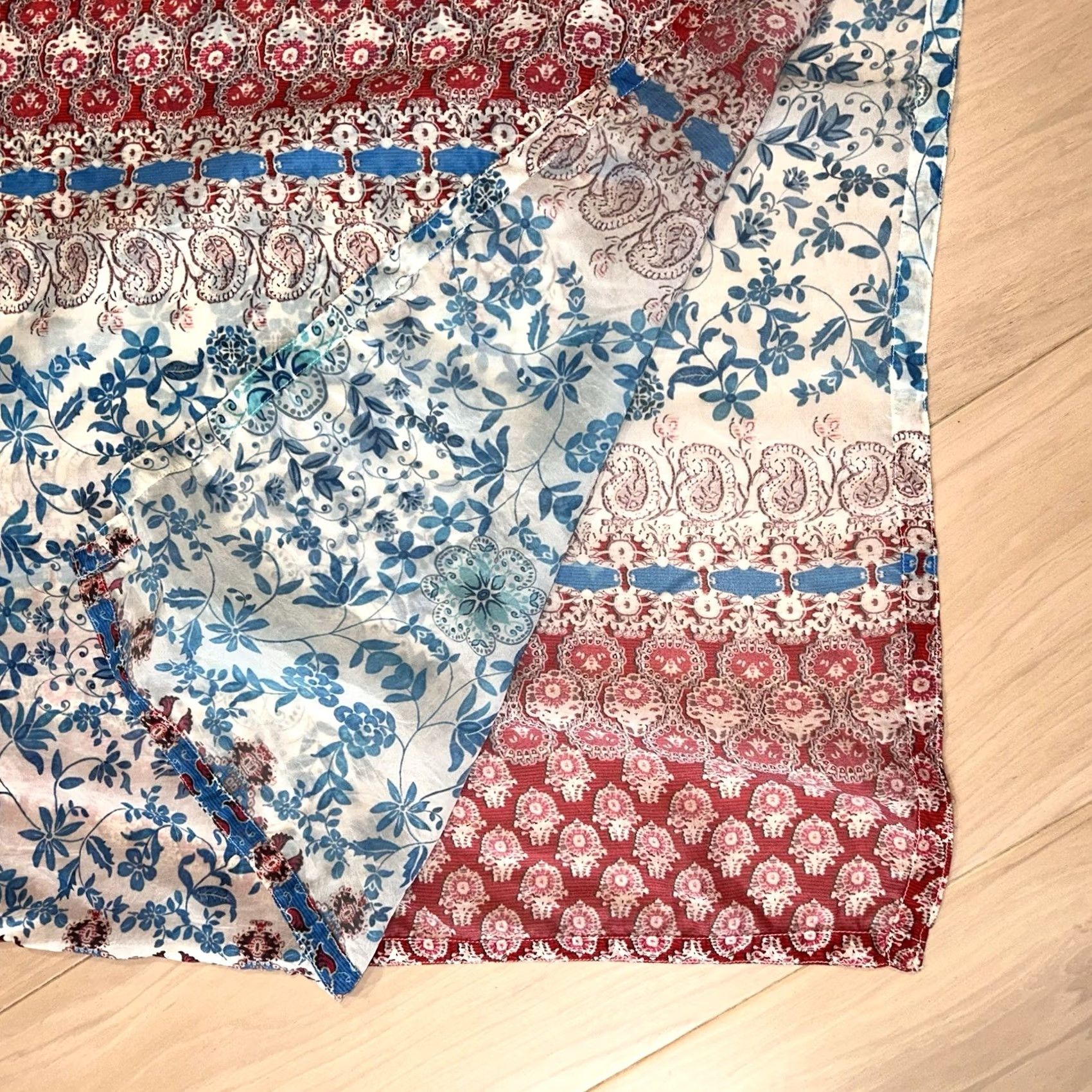 Johnny Was Johnny Was Bayla Long Side Slit Tunic Short Sleeve Women’s Large Multicolor Floral Bohemian Logo Casual Shirt/Blouse Women's Large Tunic Size 36" / US 14 / IT 50 - 3 Thumbnail
