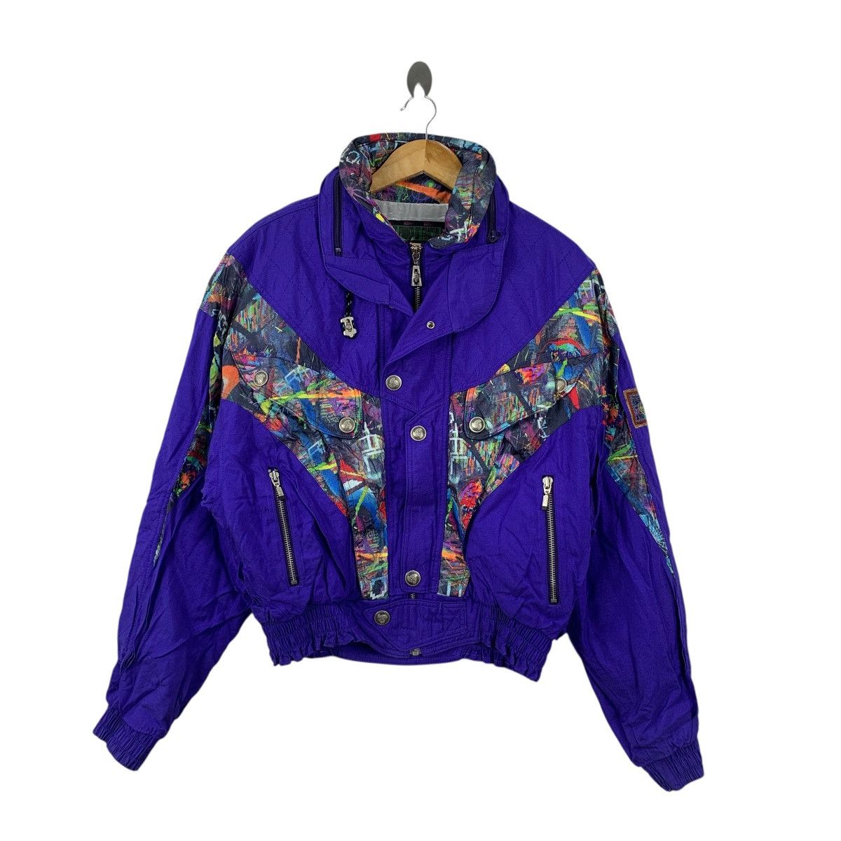 Vintage Vintage KILLY JAPAN SKI Winter Hiking Outdoor Fractal Jacket Size L / US 10 / IT 46 - 3 Thumbnail