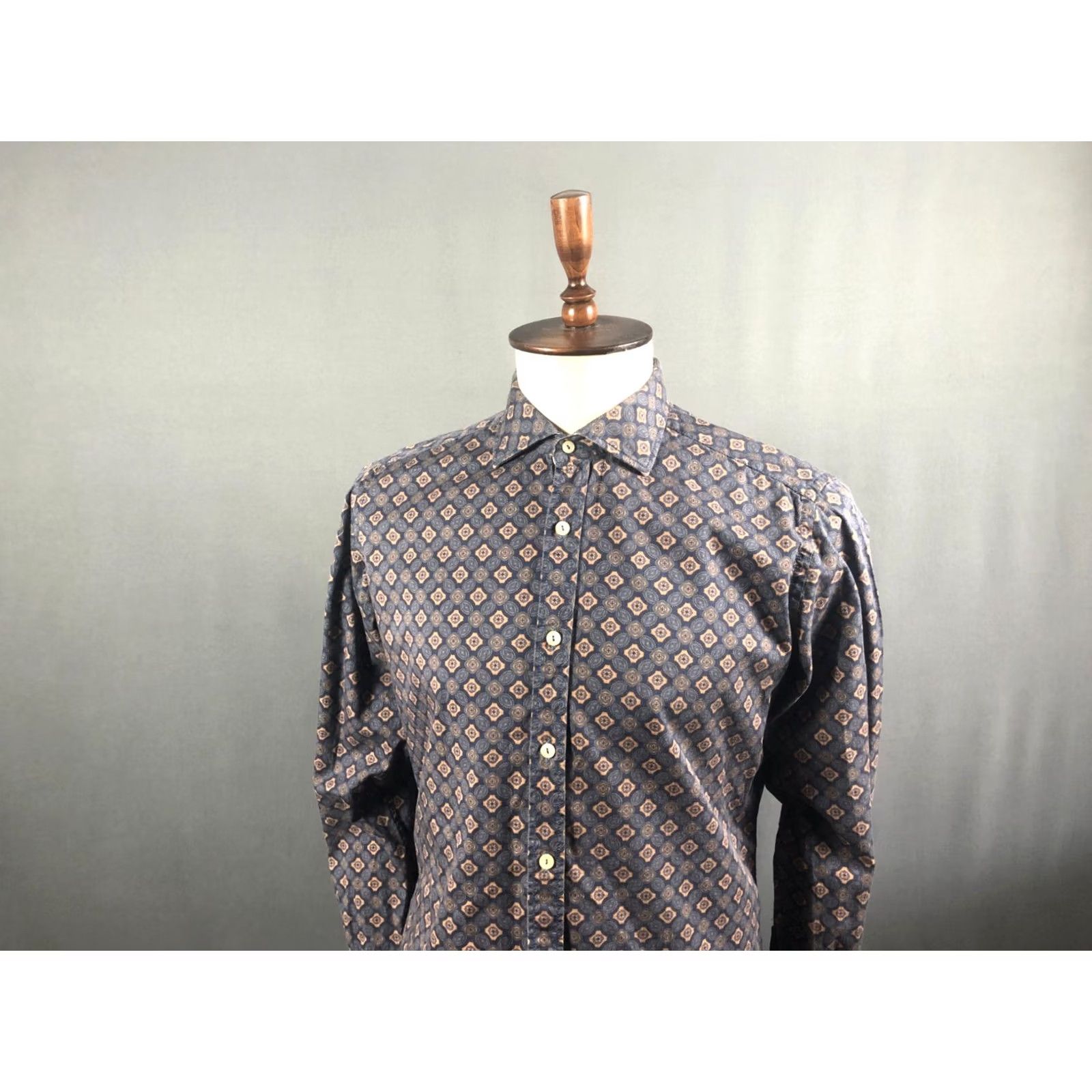 Vintage Tintoria Mattei 954 Shirt Mens 42 Blue Cotton Men Size Patterned Size US XL / EU 56 / 4 - 4 Thumbnail