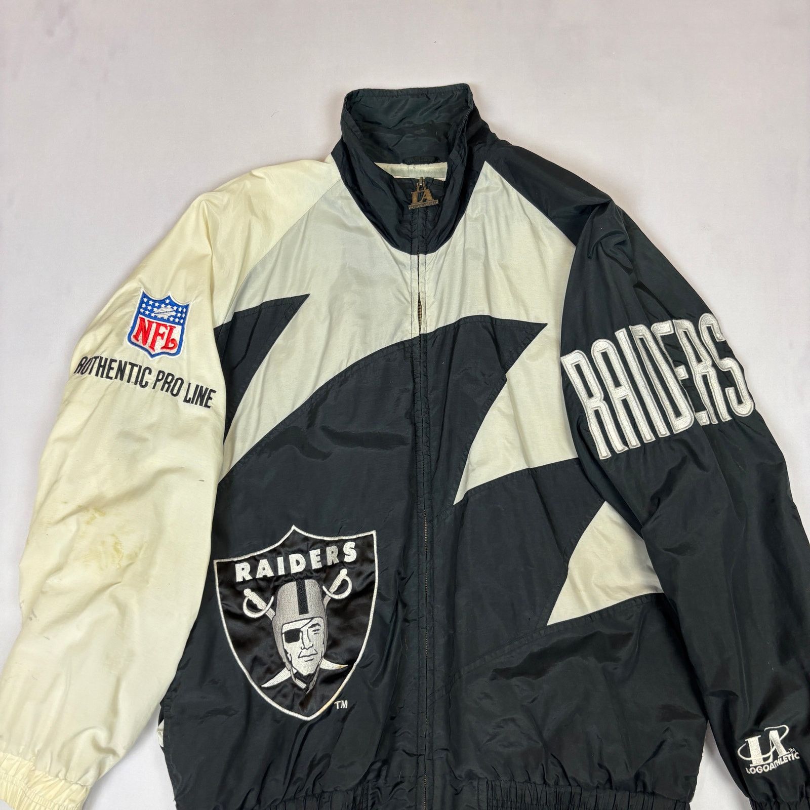 Logo Athletic VTG 90s Raiders LOGO ATHLETIC Pro Line Jacket Sharktooth M Size US M / EU 48-50 / 2 - 2 Thumbnail