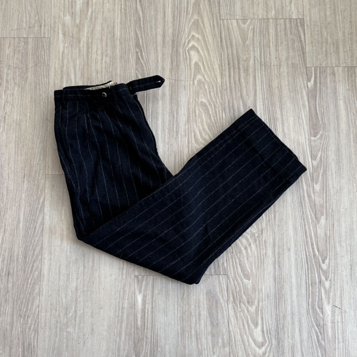 Vintage Striped Wool Pants Size US 34 / EU 50 - 4 Thumbnail