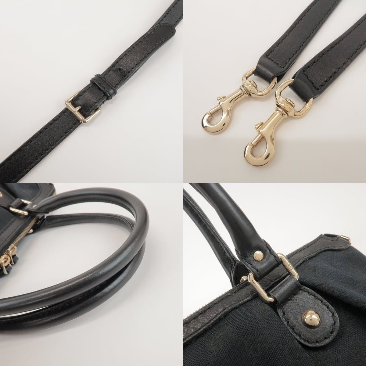 Gucci Gucci Sukey Interlocking G GG Canvas & Leather Satchel Black Size ONE SIZE - 4 Thumbnail