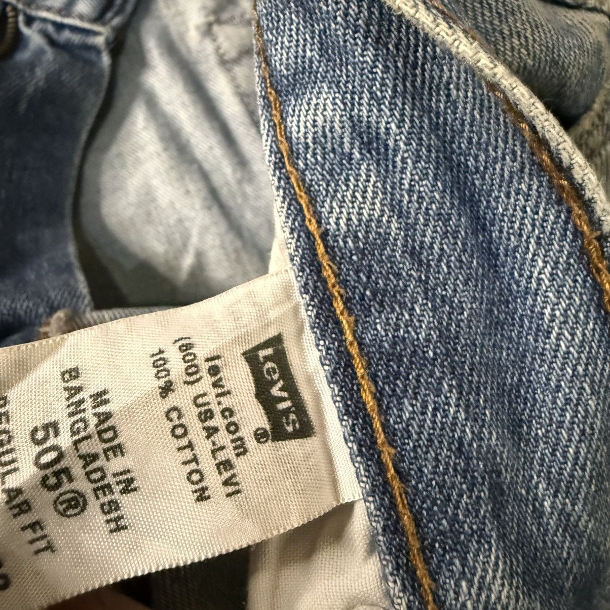 Levi's Vintage Levis 505 Regular Fit Distressed Denim W34 Size US 34 / EU 50 - 13 Thumbnail