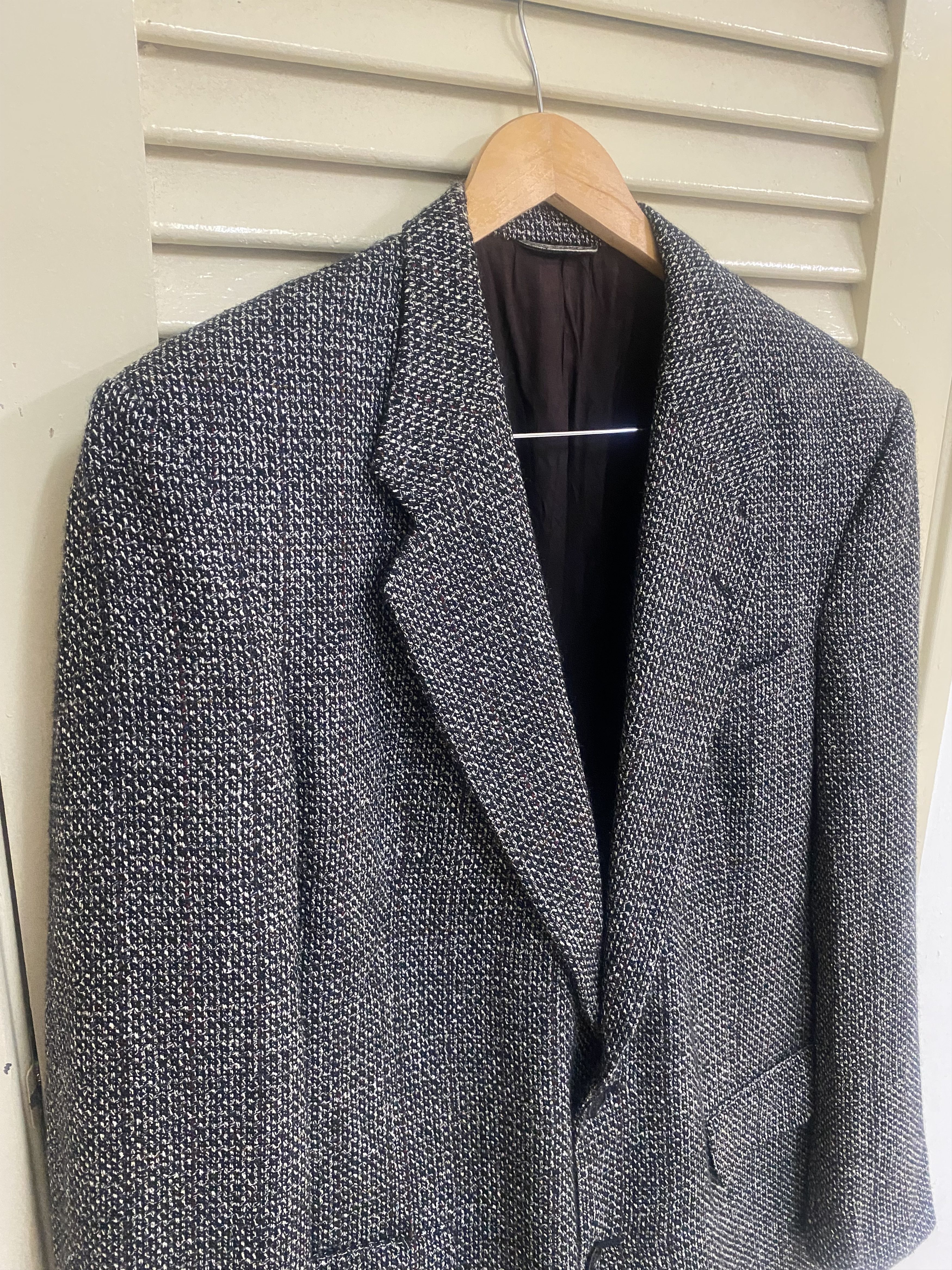 Dior Christian Dior Tweed Herringbone Wool Blazer Size 44L - 4 Thumbnail