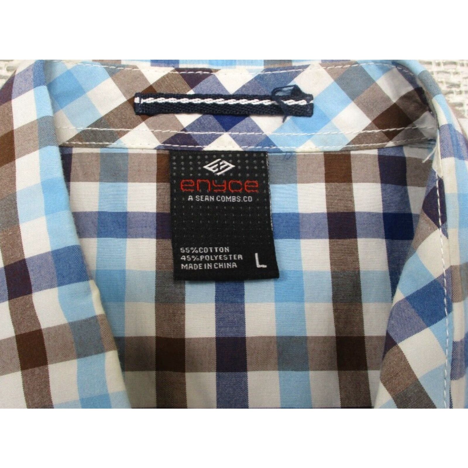 Enyce VINTAGE Enyce Shirt Mens L Blue Plaid Short Sleeve Button-Up Pockets Y2K 90s 80s Size US L / EU 52-54 / 3 - 3 Thumbnail