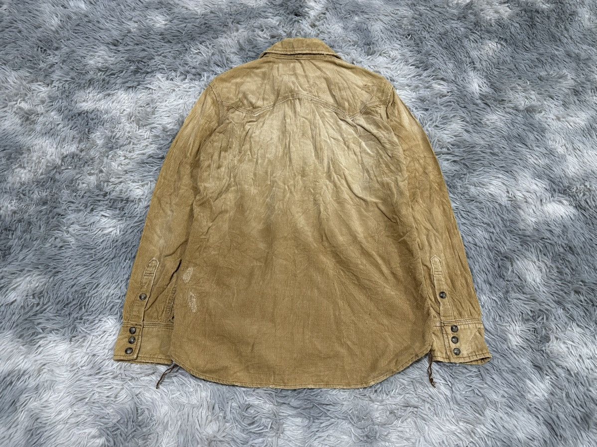 GOA 🔥Y2K Archived Goa Distressed Corduroy Western Shirt Size US M / EU 48-50 / 2 - 6 Thumbnail