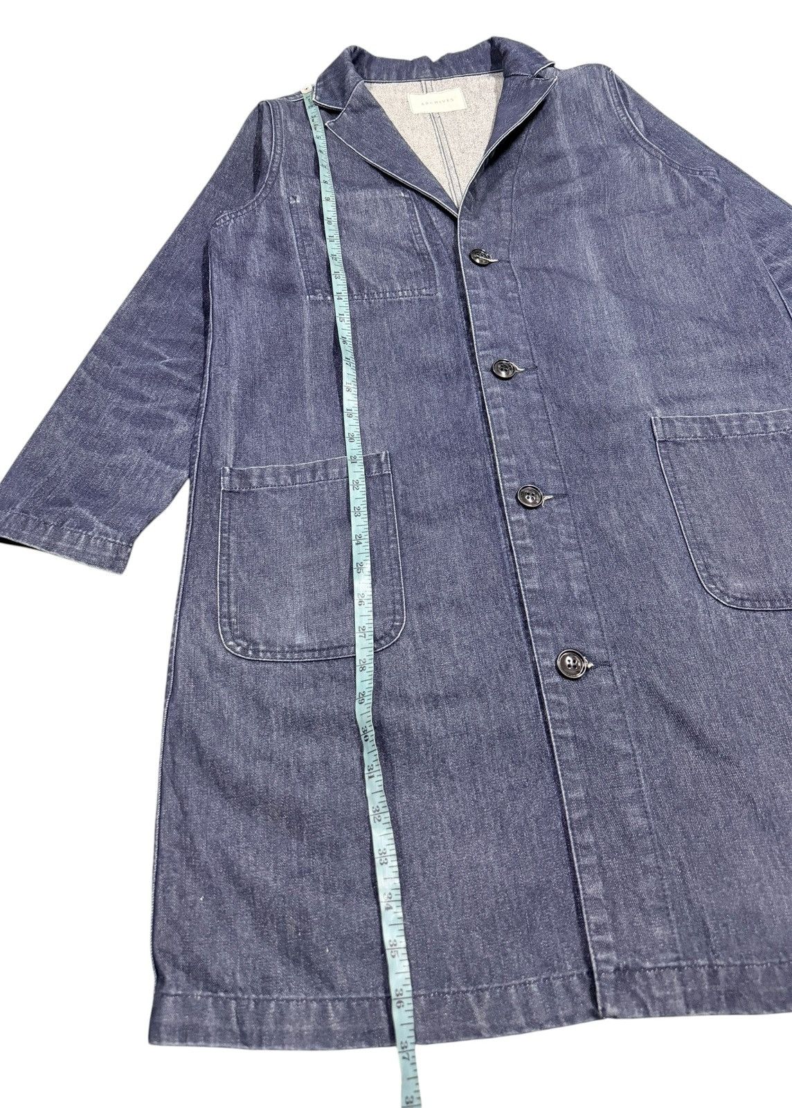 If Six Was Nine Vtg🔥Archives Japanese Indigo Denim Longcoat Jacket Size US M / EU 48-50 / 2 - 19 Thumbnail