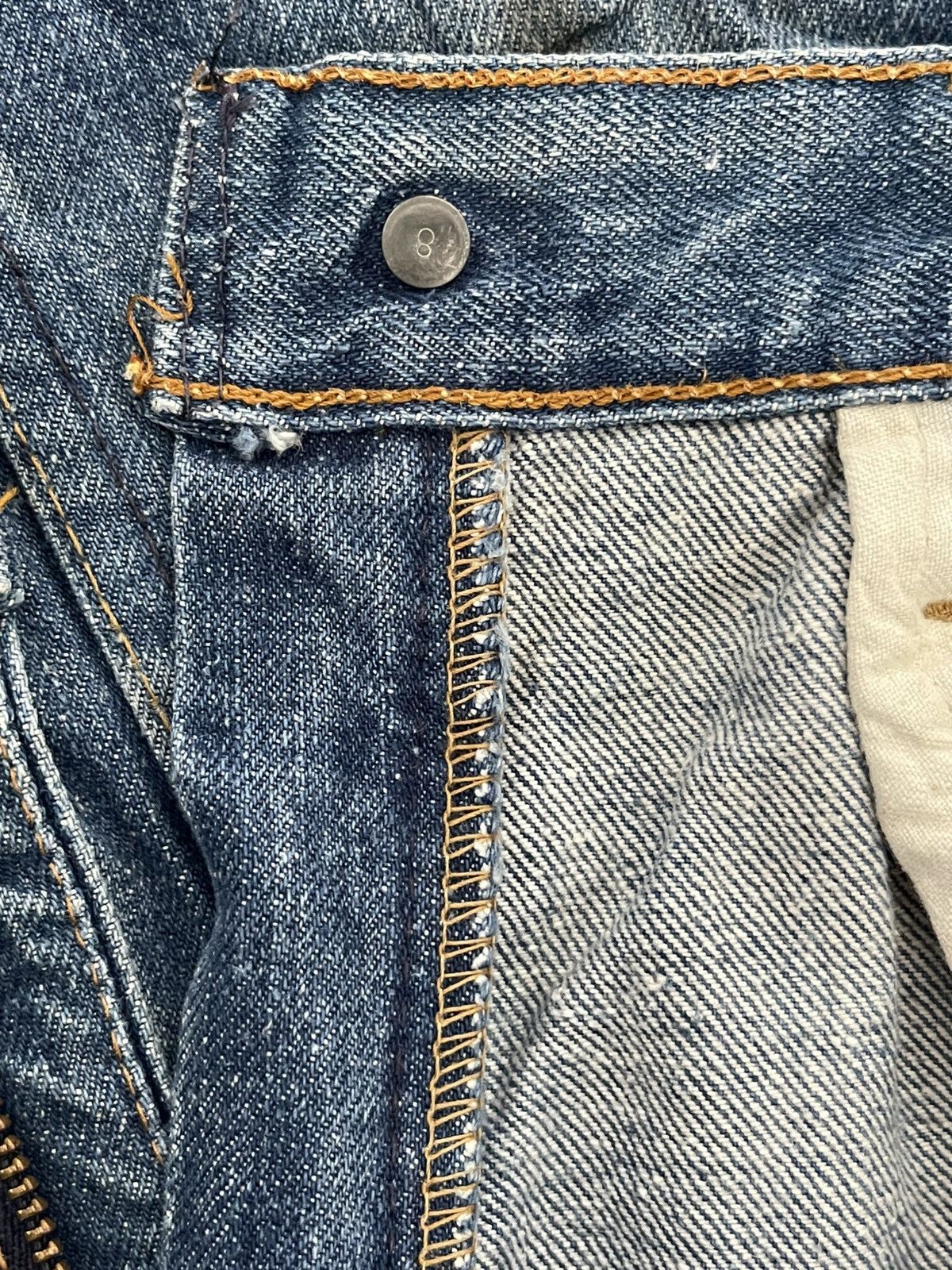 Levi's Vintage Clothing 70s LEVI’S 505 BLUE FLARE JEANS Size US 28 / EU 44 - 6 Thumbnail
