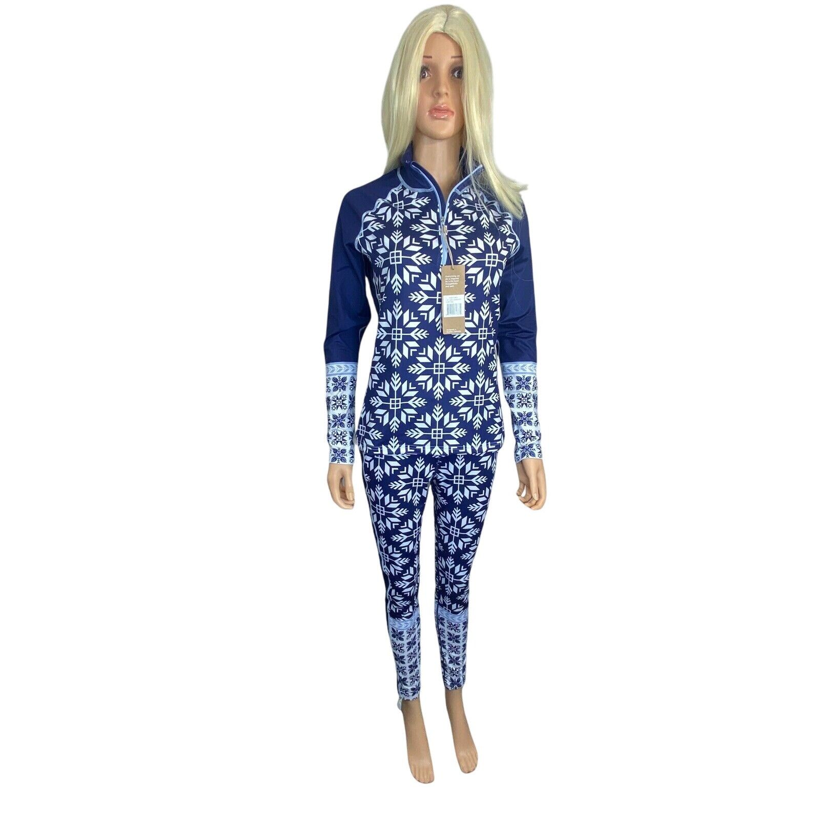Designer Krimson Klover Nordic Snowflake Legging Base Layer Bottom W' Size 32" / US 10 / IT 46 - 2 Thumbnail