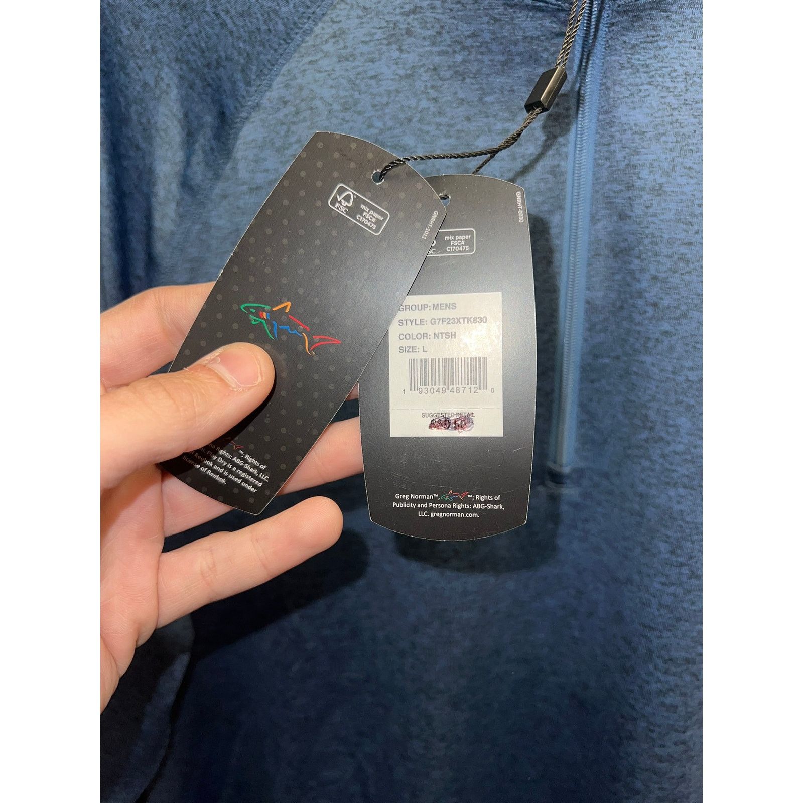 Greg Norman Greg Norman Jacket Performance Fabric 1/4 Zip Blue NWT L Size US L / EU 52-54 / 3 - 5 Thumbnail