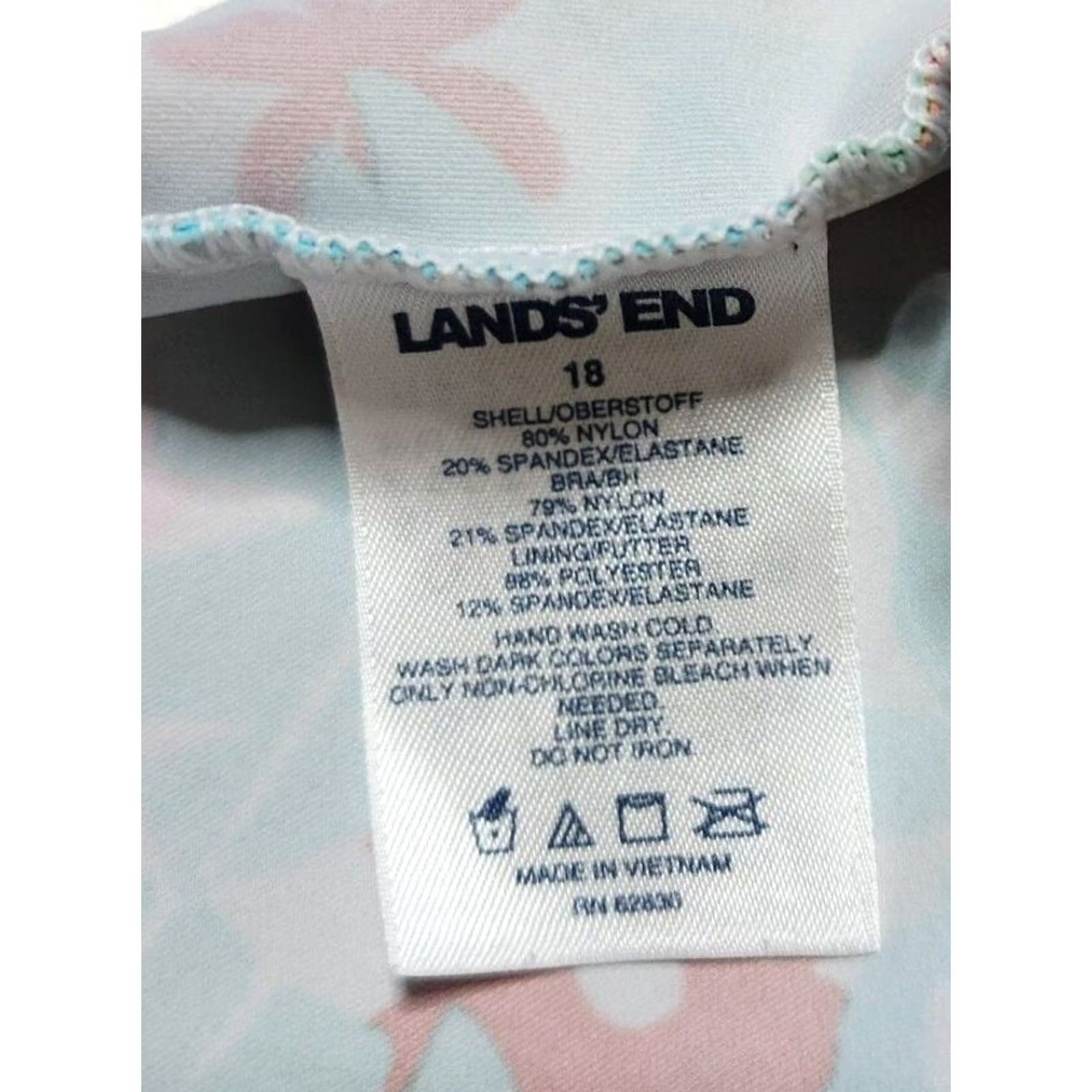 Lands' End Lands End Tankini Underwired Built-In Bra Floral multicolor 18 Women Tankini Top Size XXL / US 16-18 / IT 52-54 - 5 Thumbnail