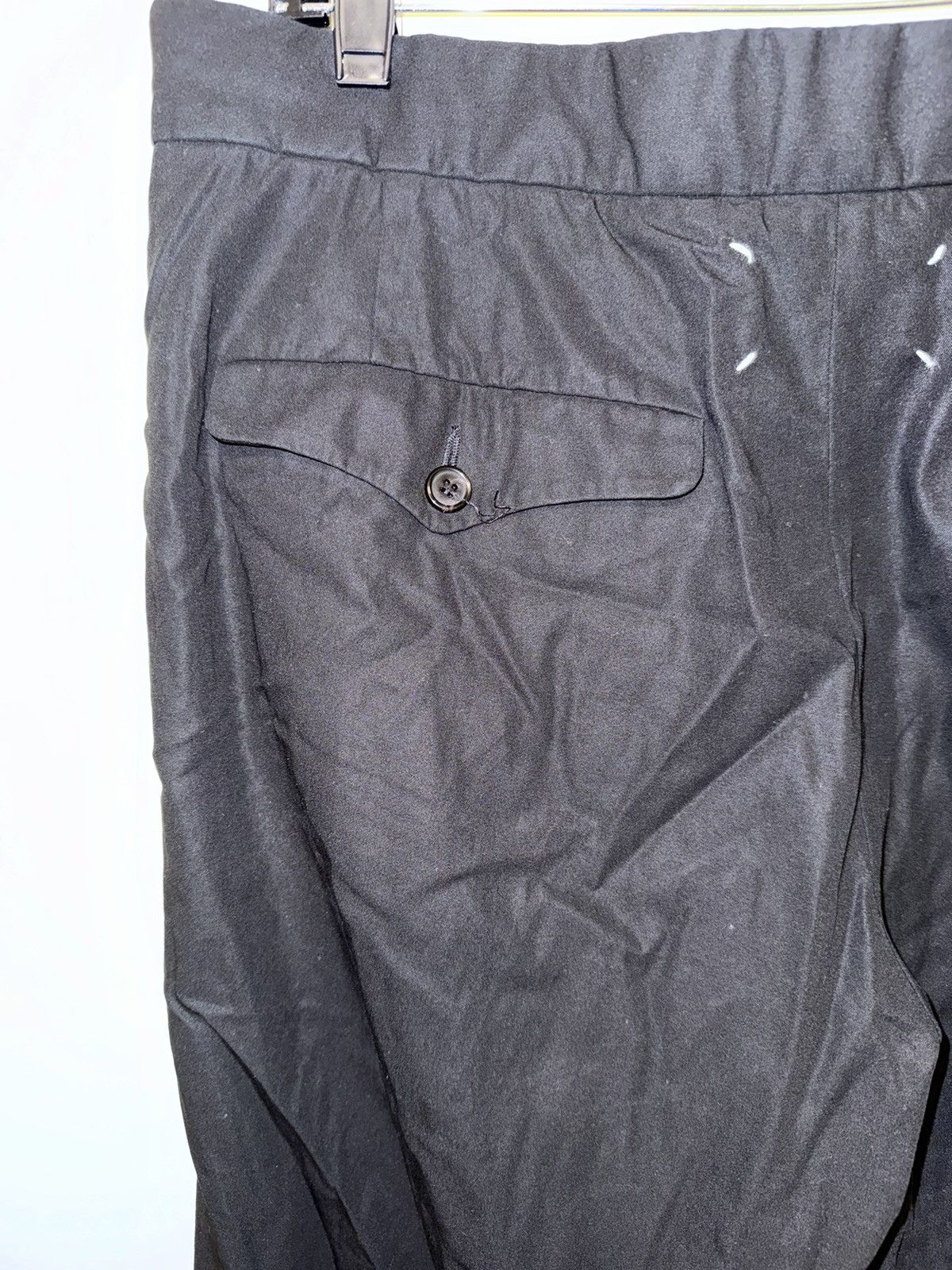 Maison Margiela MAISON MARGIELA Black Cotton Pleated Trousers Size US 34 / EU 50 - 11 Thumbnail