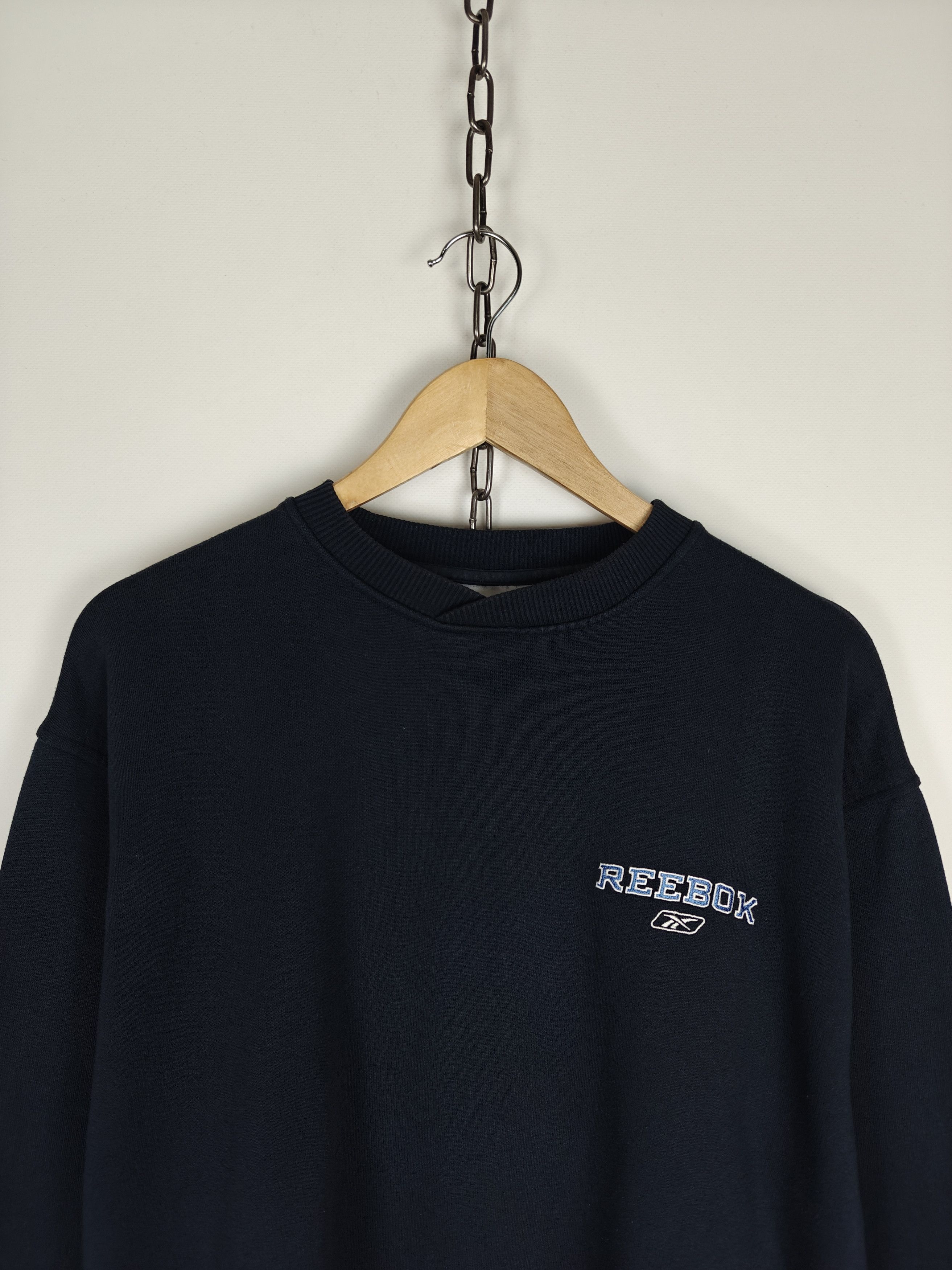 Reebok Reebok VTG Sweatshirt Crewneck Pullover Logo Blue M Size US M / EU 48-50 / 2 - 2 Thumbnail