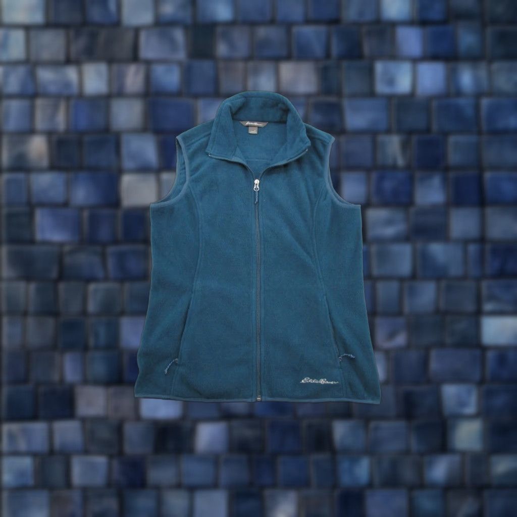 Eddie Bauer Eddie Bauer Women's Vest Full Zip Fleece Blue Size S Outdoors Hiking Skiing Jacket (Mid-Length) Womens Size S / US 4 / IT 40 - 1 Thumbnail