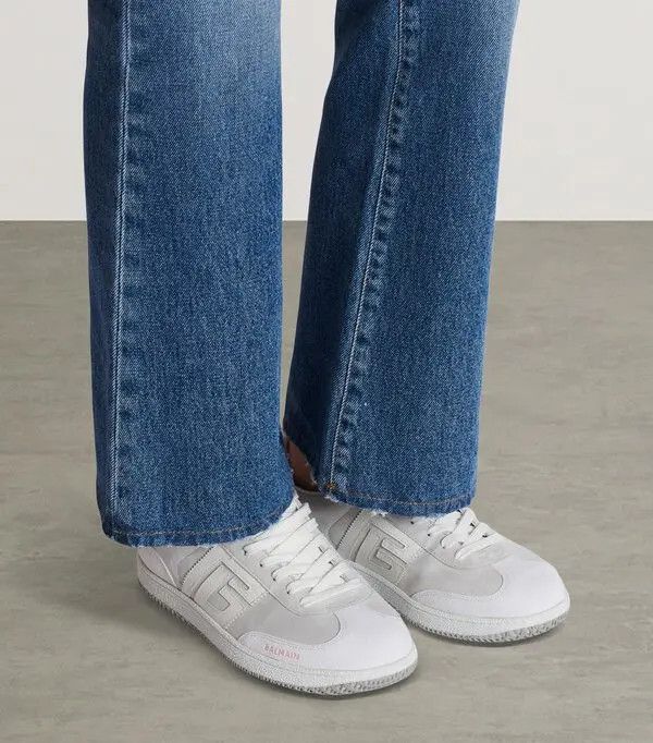 Balmain o1s1wg111225 Leather Logo Sneakers in White Size US 6 / IT 36 - 5 Thumbnail