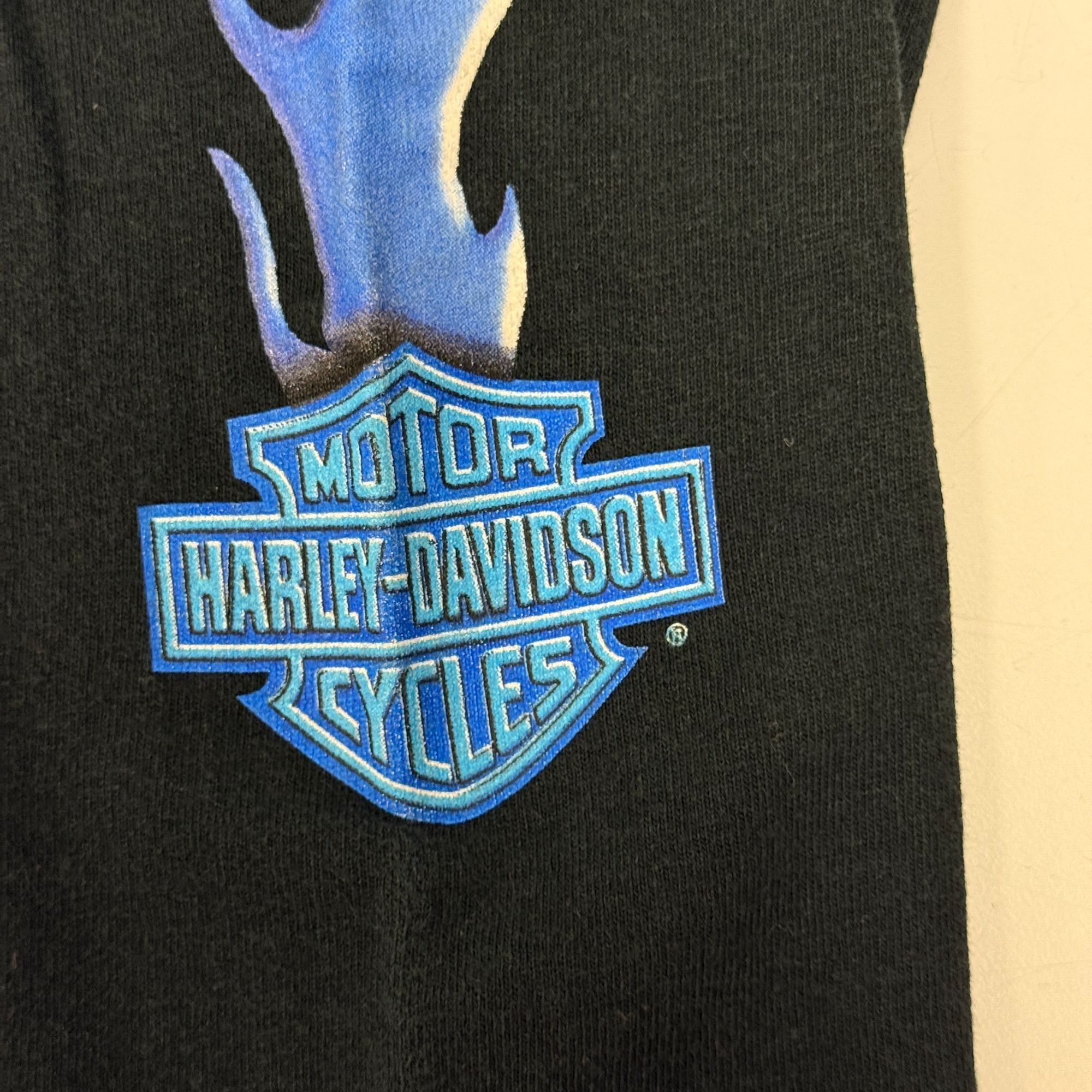 Harley Davidson Y2K Harley Davidson Blue FLAME Motorcycle LIGHTHOUSE Biker Size US XL / EU 56 / 4 - 12 Thumbnail