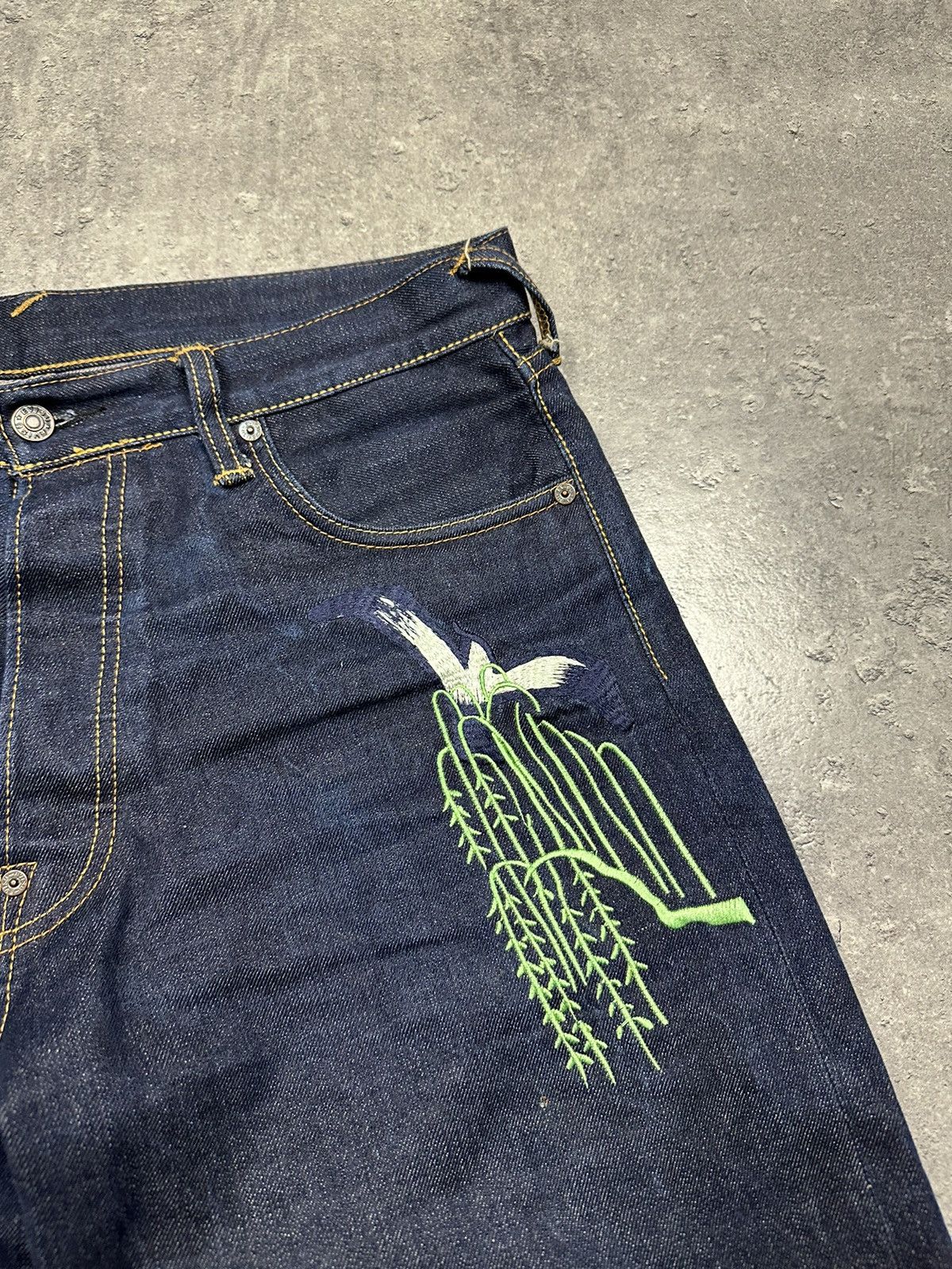 Evisu × Vintage Evisu blue navy half myde umi yama hawai vulcan Size US 36 / EU 52 - 5 Thumbnail