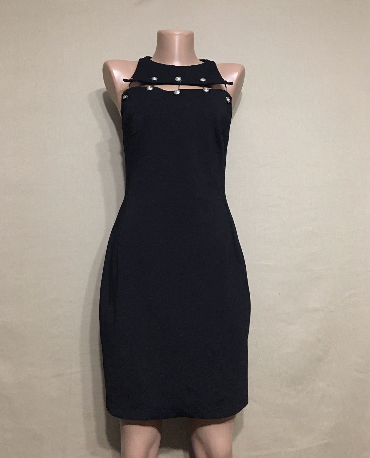Anthony Vaccarello × Versus Versace VERSUS VERSACE + Anthony Vaccarello Black Mini Dress EU 44 Size M / US 6-8 / IT 42-44 - 4 Thumbnail