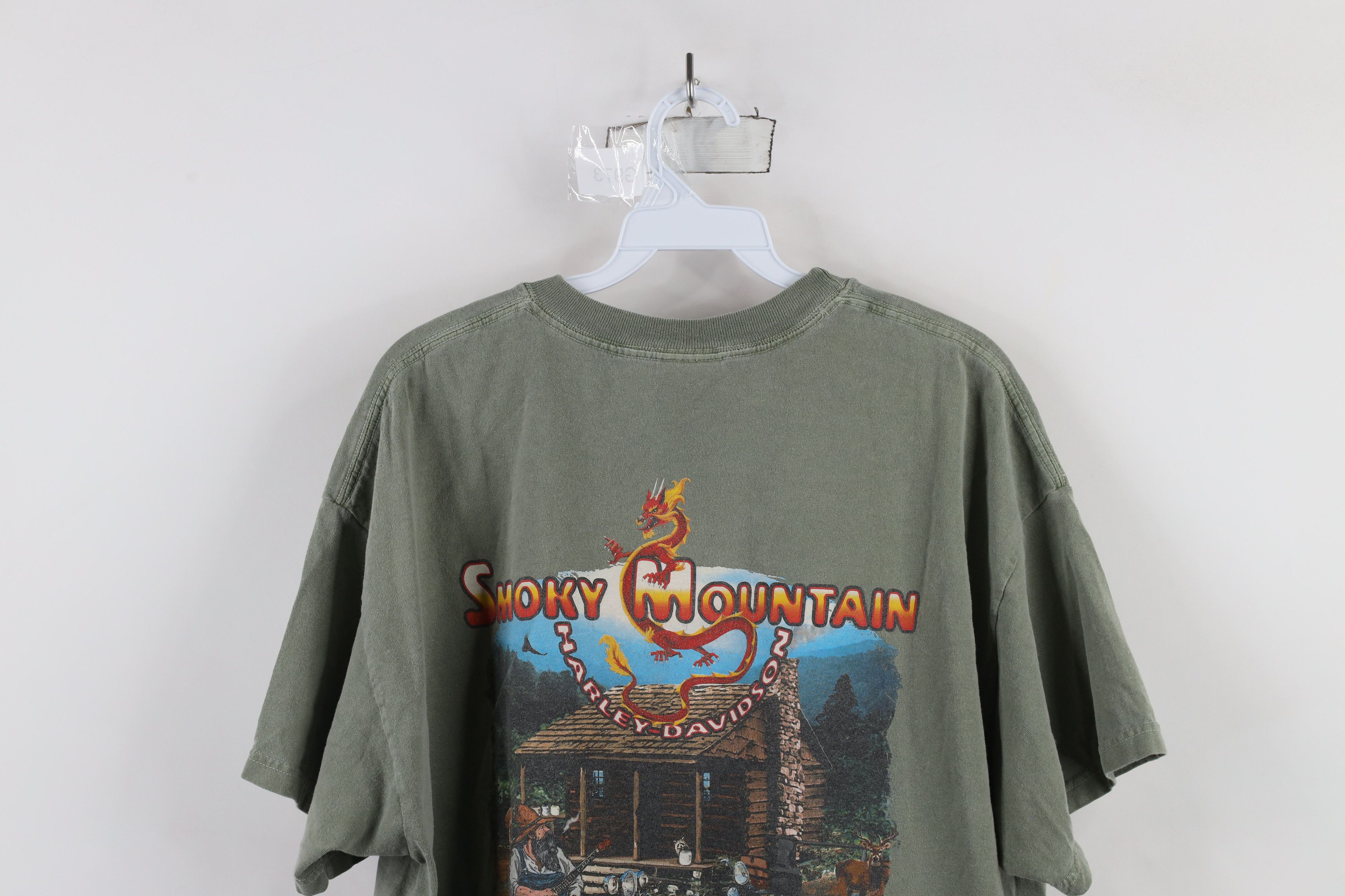 Harley Davidson × Vintage Vintage Y2K 2006 Harley Davidson Dragon T-Shirt Green USA Size US XL / EU 56 / 4 - 13 Thumbnail