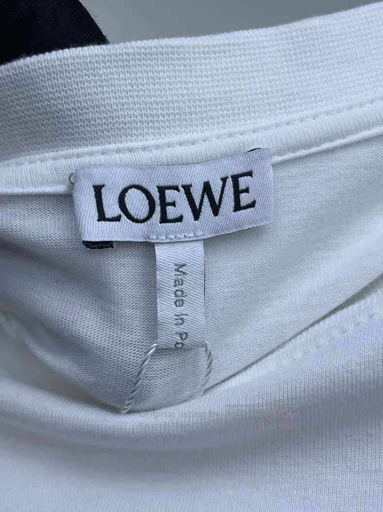 Loewe Red Heart Patch Letter Short Sleeve T-Shirt