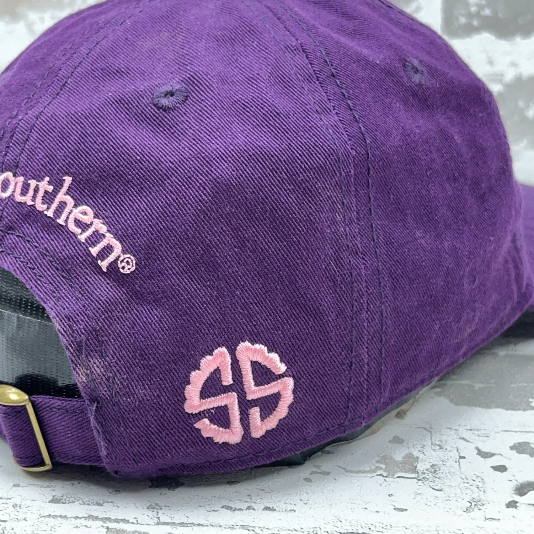 Pinko Simply Southern Hat Purple Pink Adjustable Twill Baseball Cap Womens Scrub Life Nurse Doctor RN Embroidered Heart Love Modern Classic Casual Travel Size ONE SIZE - 6 Thumbnail