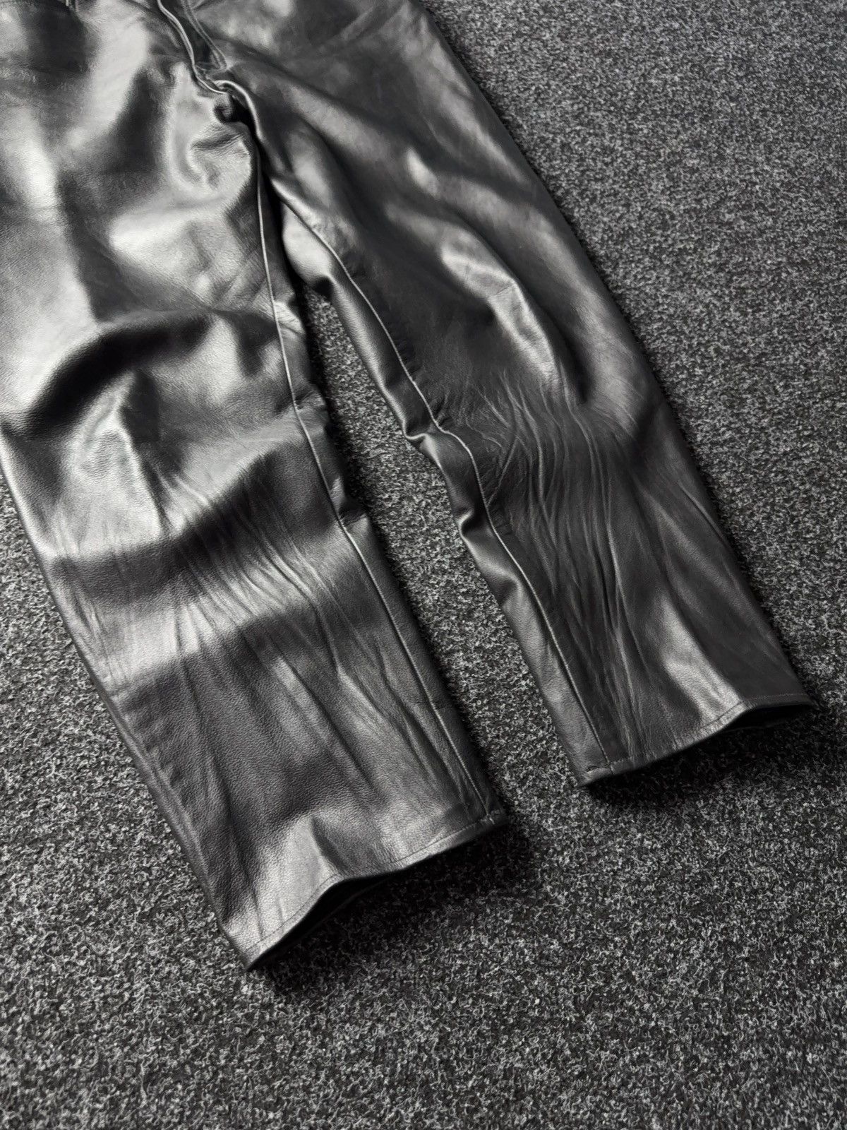 Leather Y2K Vintage Leather Pants Opium Style Alt Biker USA Rare Size US 37 - 4 Thumbnail