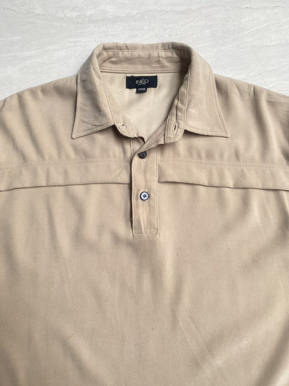 Yohji Yamamoto INED Yohji Yamamoto Beige T-shirt Size US M / EU 48-50 / 2 - 3 Thumbnail