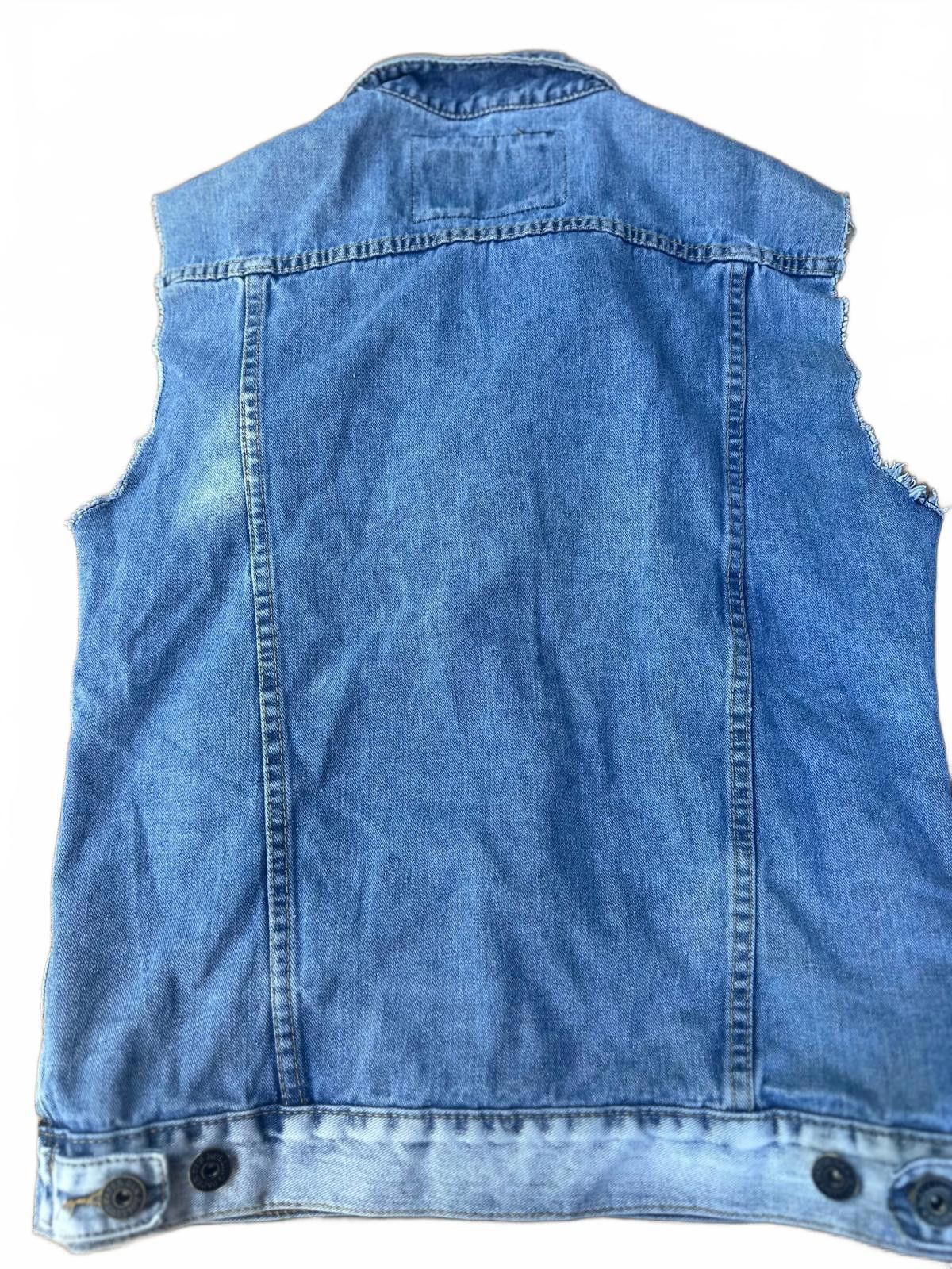 Other Vtge Rolling Paper Denim Vest Medium Distressed Cutoff Style Size US M / EU 48-50 / 2 - 3 Thumbnail