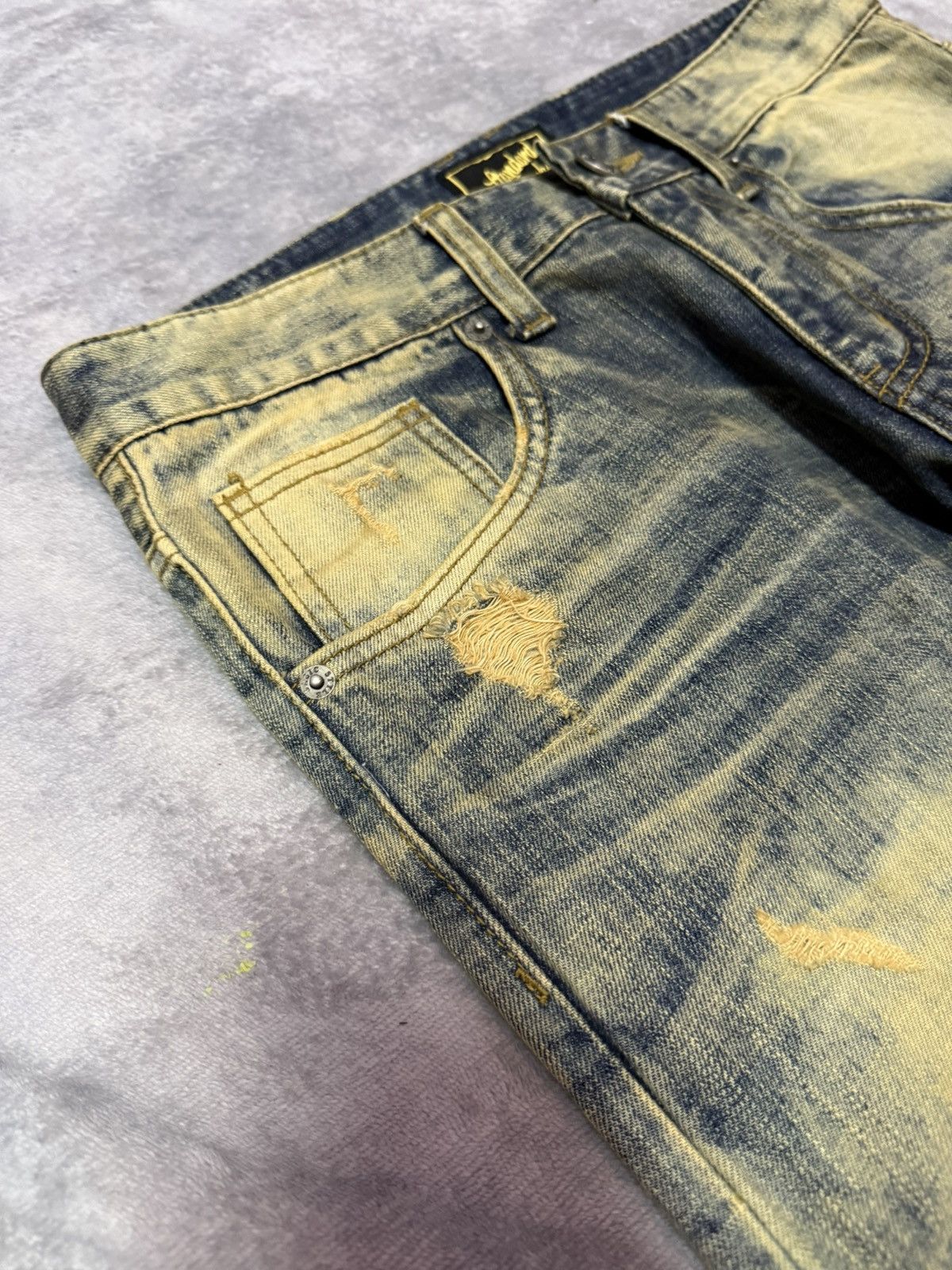 Hysteric Glamour Standard Number Japan Acid Mud Wash Straight Jeans Size US 30 / EU 46 - 9 Thumbnail