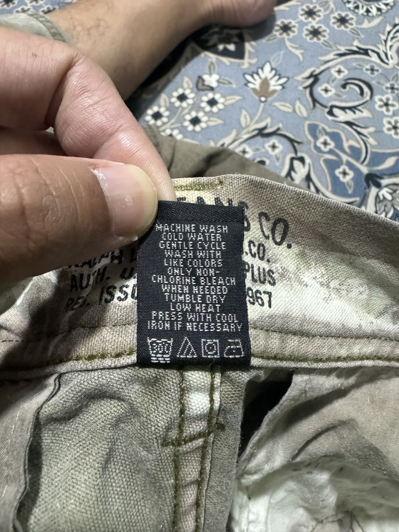 Beauty Beast × Polo Ralph Lauren × RRL Ralph Lauren Polo Ralph Lauren Military US Army Acid Wash Cargo Pants Size US 31 - 9 Thumbnail