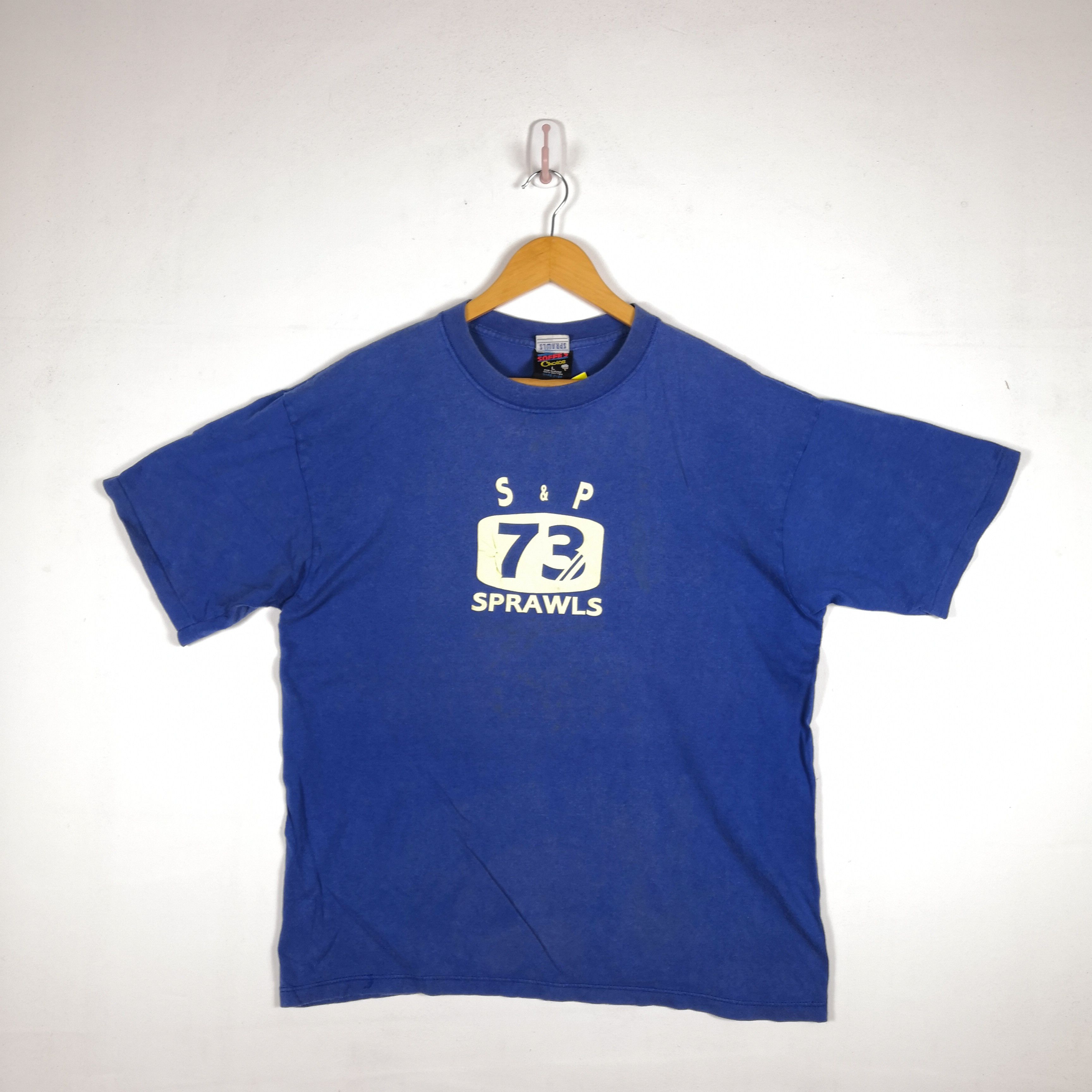 Vintage Vintage S & P 73 Sprawls T-Shirt Racing Crewneck Tees Size US L / EU 52-54 / 3 - 1 Thumbnail