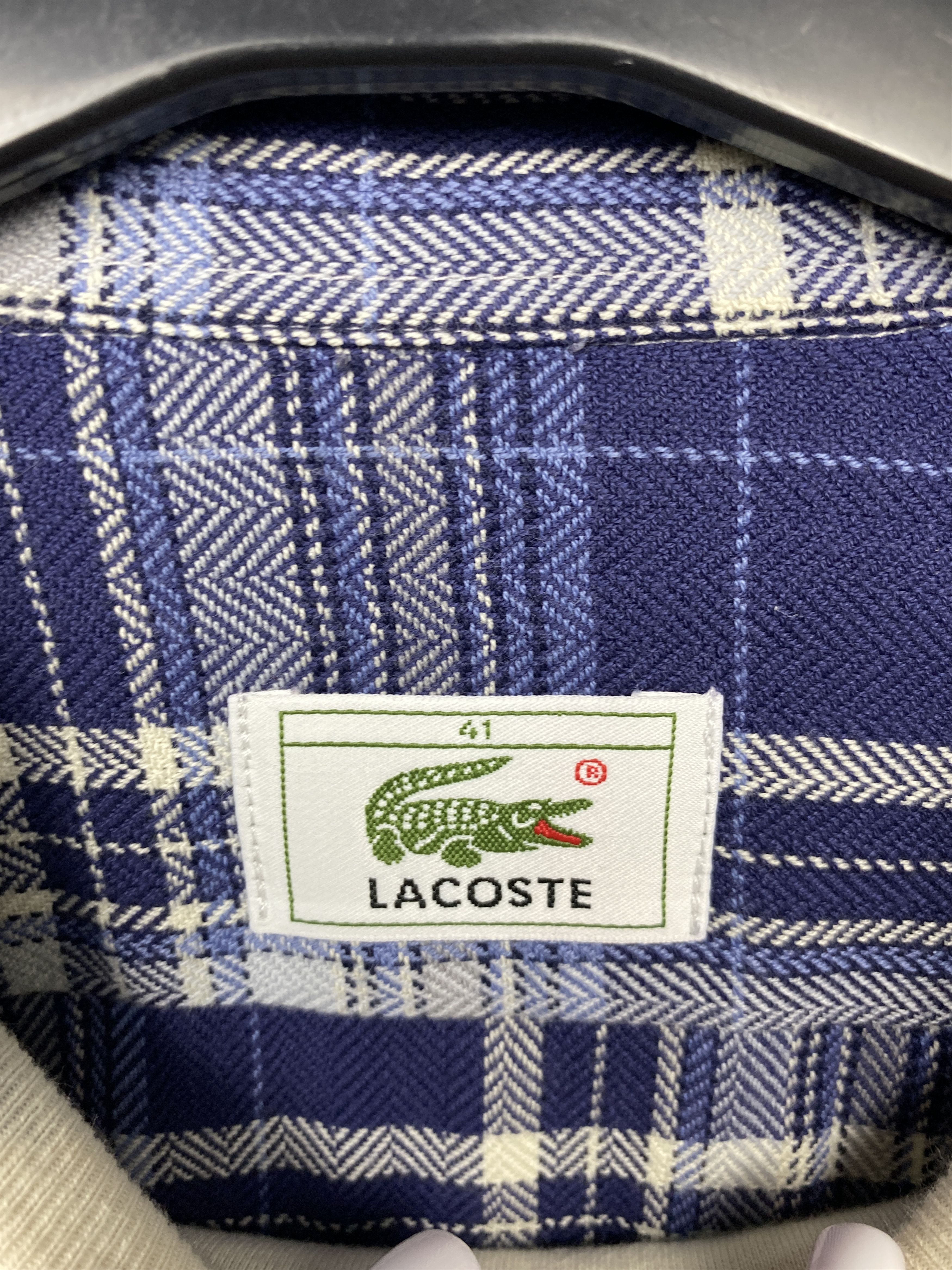 Lacoste Lacoste 90s Vintage Mens Flannel Plaid Shirt Size US XL / EU 56 / 4 - 4 Thumbnail