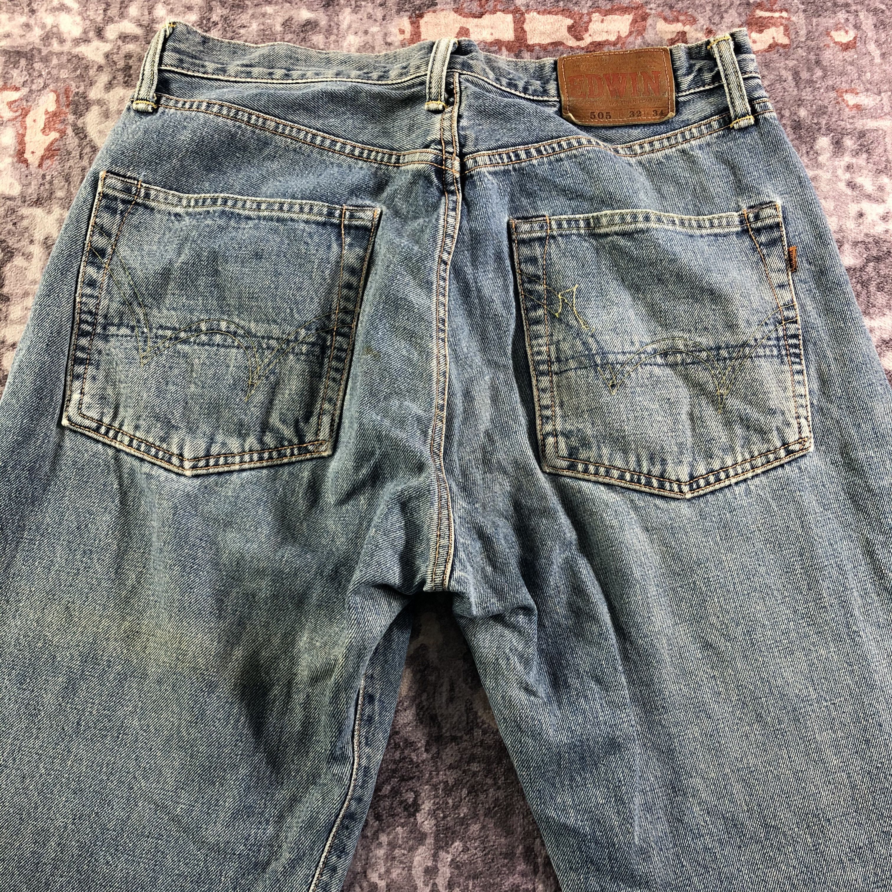 Edwin Vintage Blue Wash Edwin 505 Selvedge Jeans-JM3644 Size US 32 / EU 48 - 5 Thumbnail