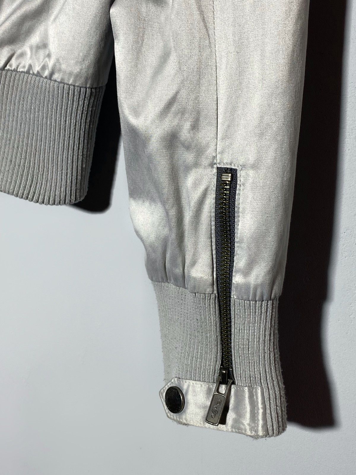 Allsaints All Saints A/W 2007 Silver Channel Bomber Jacket Size US L / EU 52-54 / 3 - 10 Thumbnail
