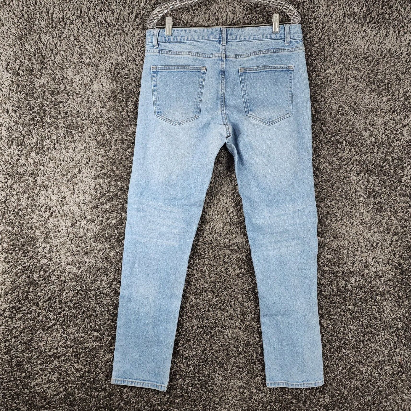Forever 21 FOREVER 21 Jeans Men Distressed Skinny Fit Blue Size 34x32 Regular Size US 34 / EU 50 - 6 Thumbnail